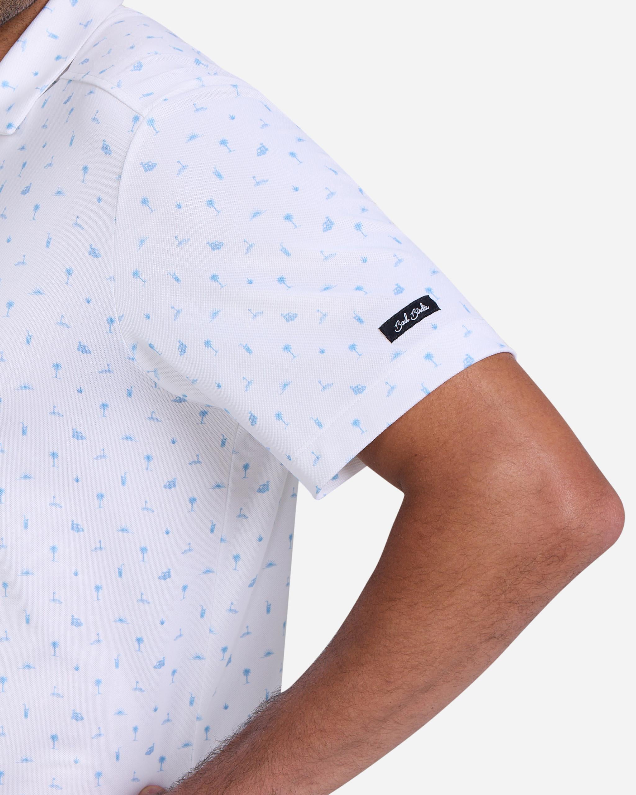 100 Palms - Brilliant White-Men's Polo-Bad Birdie