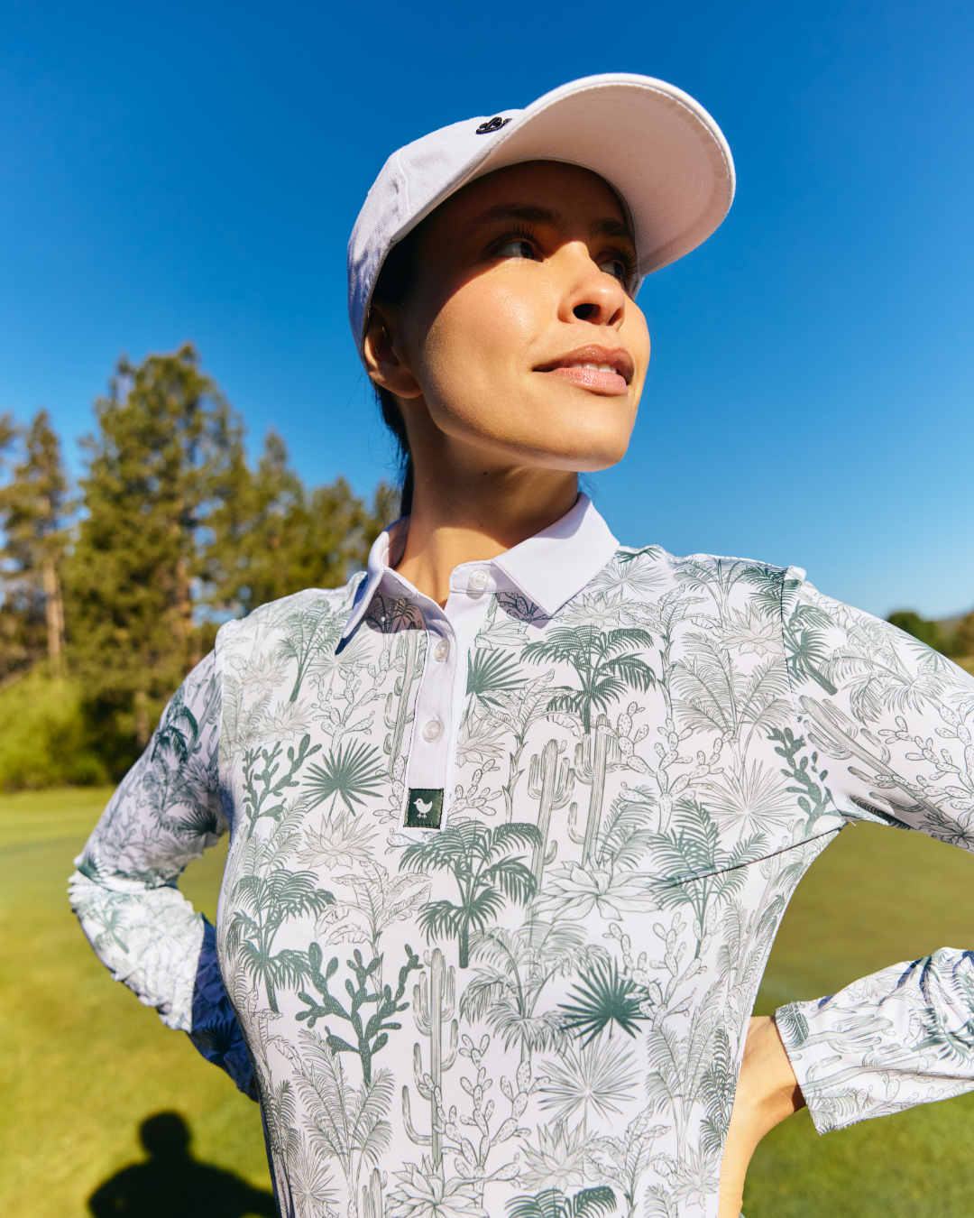 Cactus Jungle Long Sleeve-Women's Polo-Bad Birdie