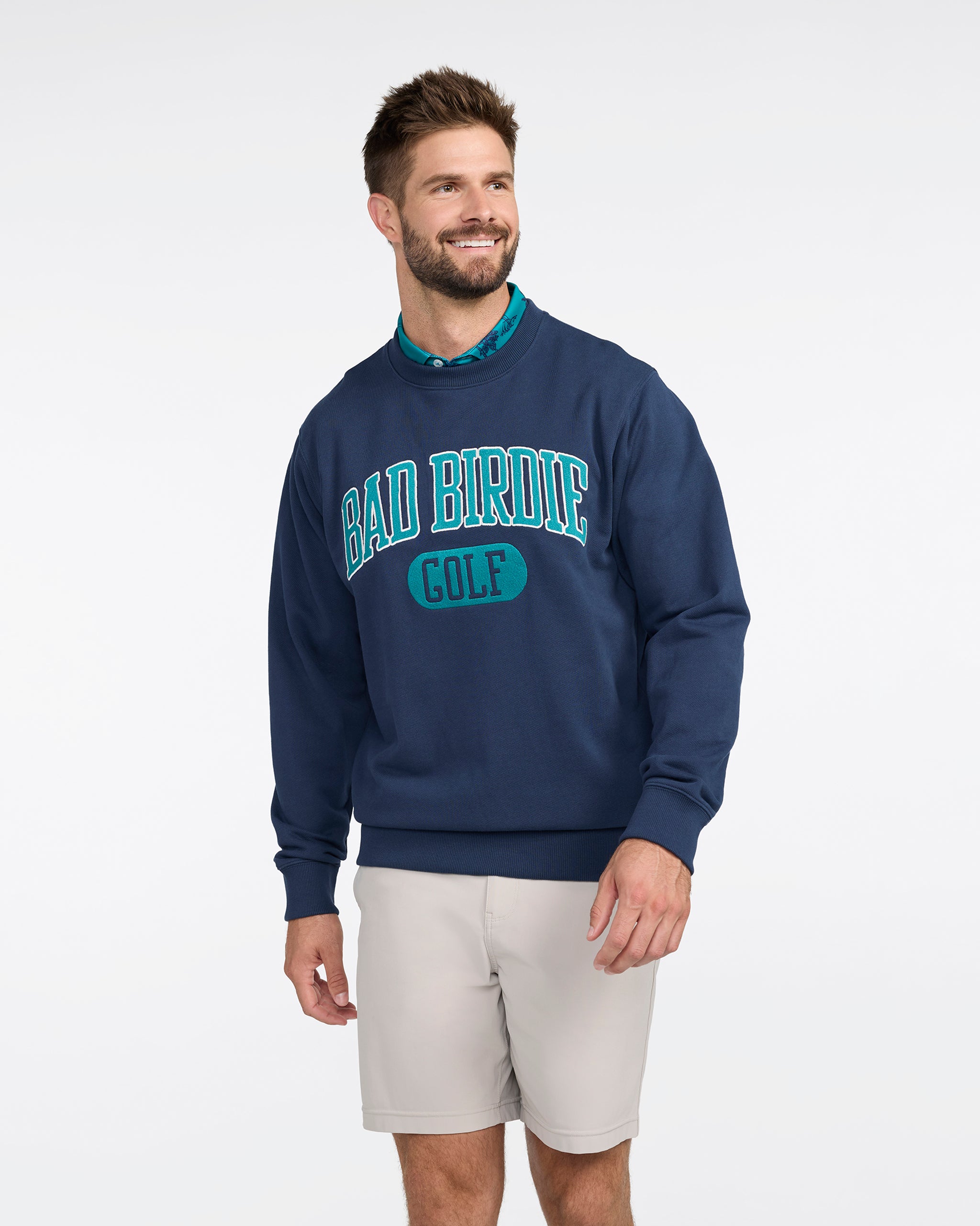 BRIEFING GOLF メンズ クルーネック トレーナー ネイビー XL French Terry Crewneck - Dark Navy – Bad Birdie