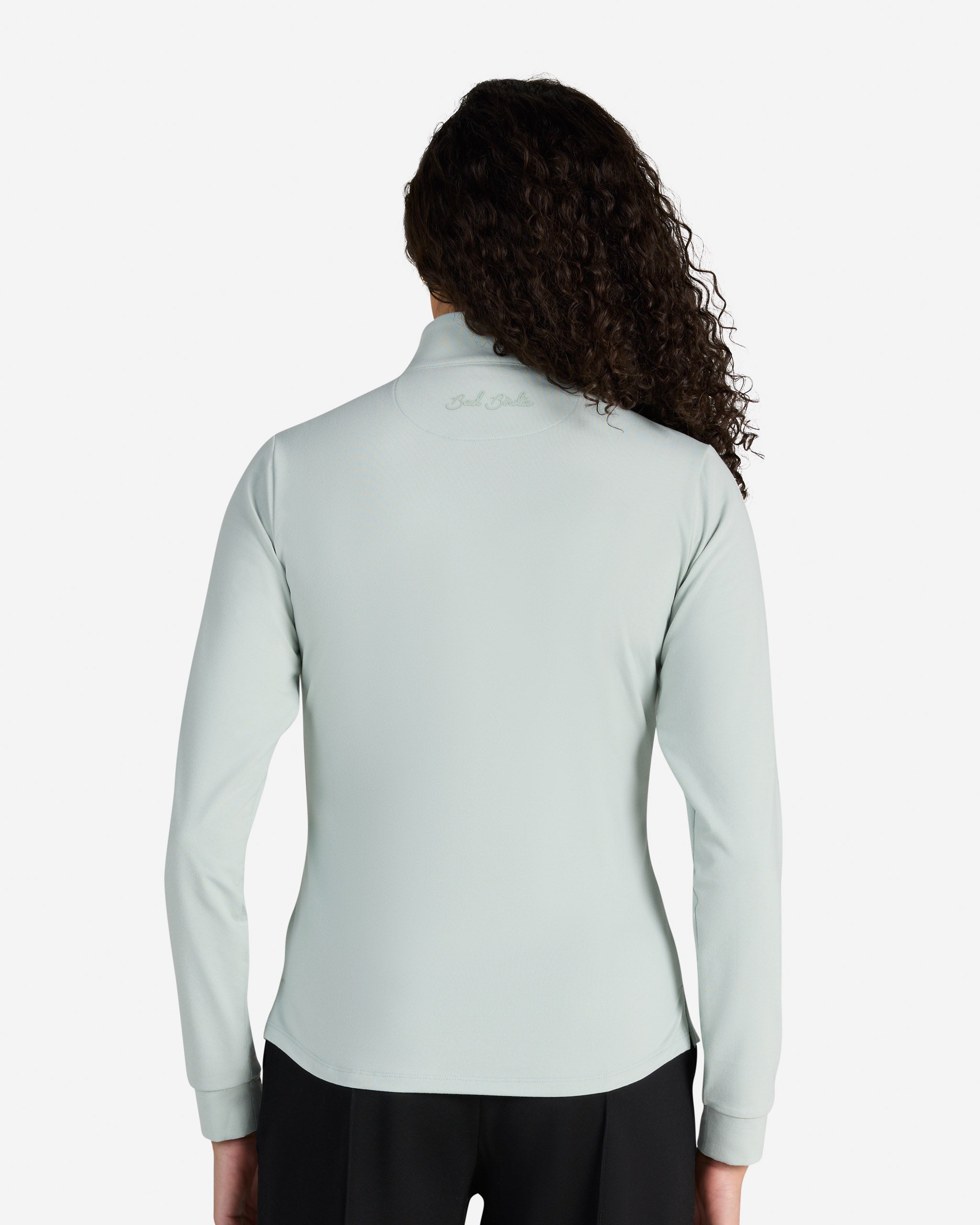 Women's Velocity QZ - Aqua Gray-Women's Quarterzip-Bad Birdie