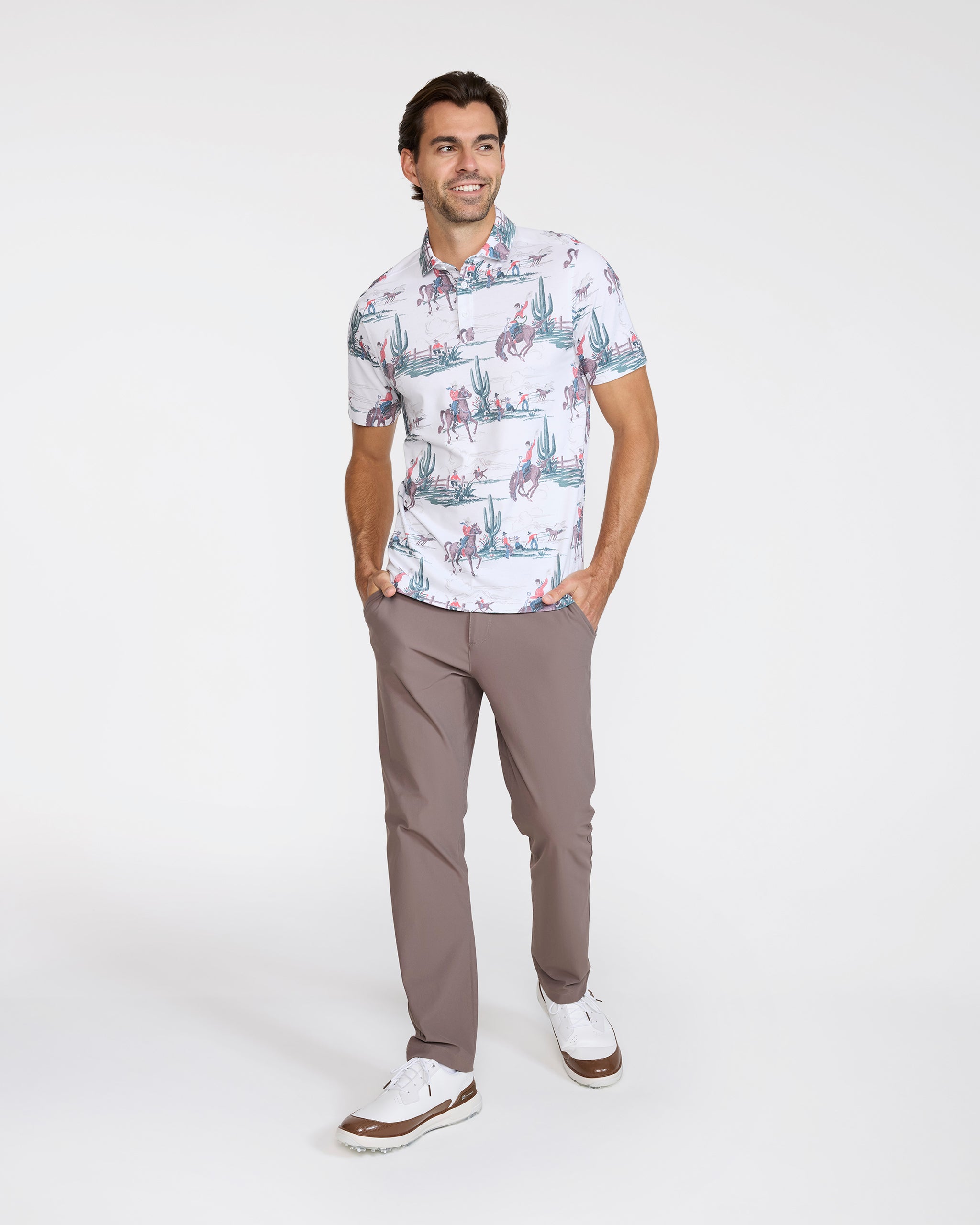 Pique Performance Polo - Dust Devil-Men's Polo-Bad Birdie