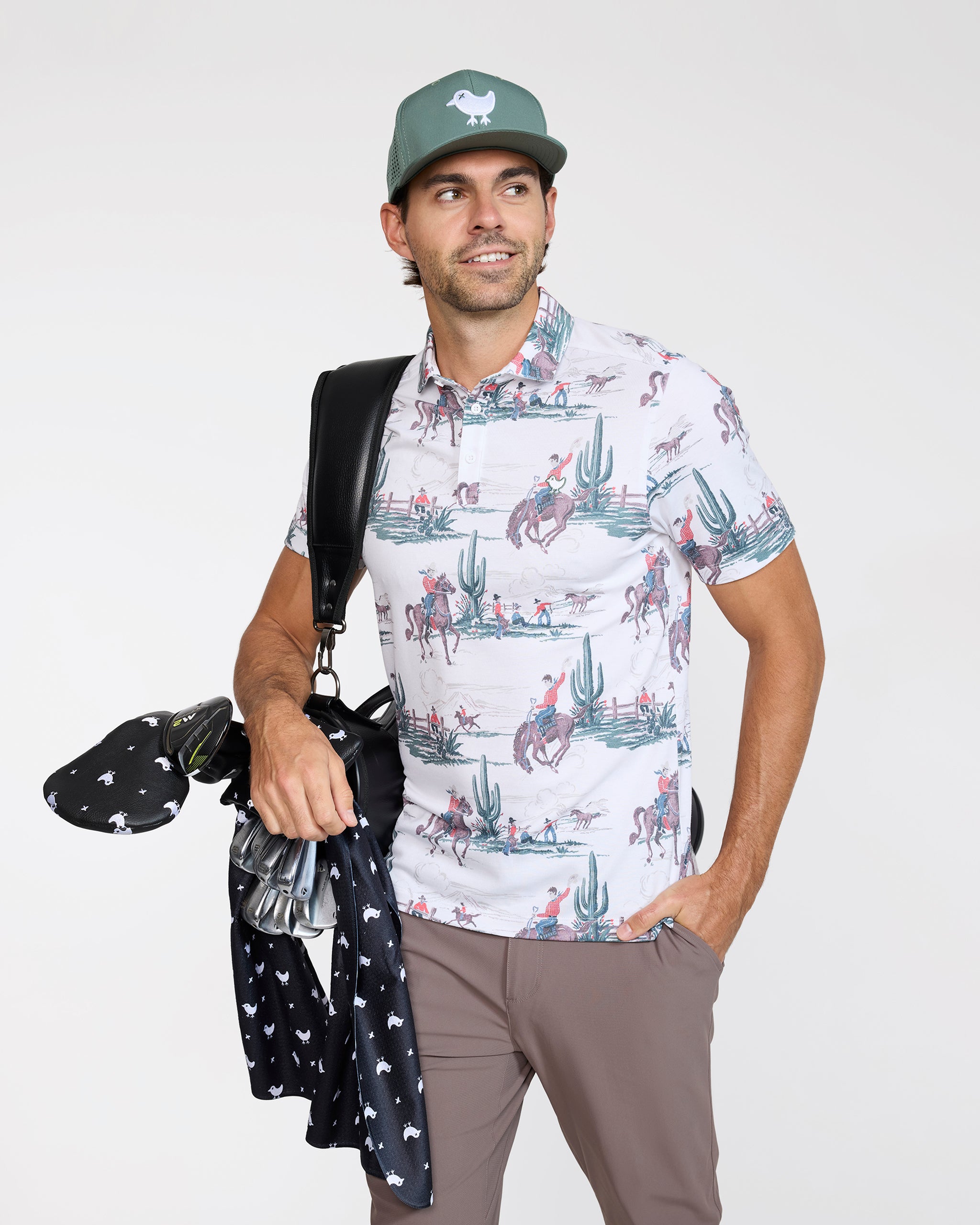 Pique Performance Polo - Dust Devil-Men's Polo-Bad Birdie