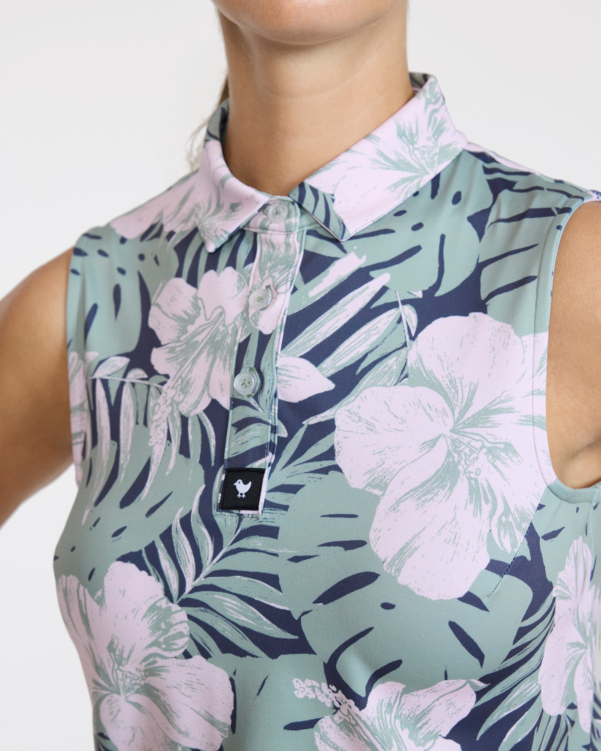 Don't Touch The Flowers - Sleeveless-Women's Polo-Bad Birdie
