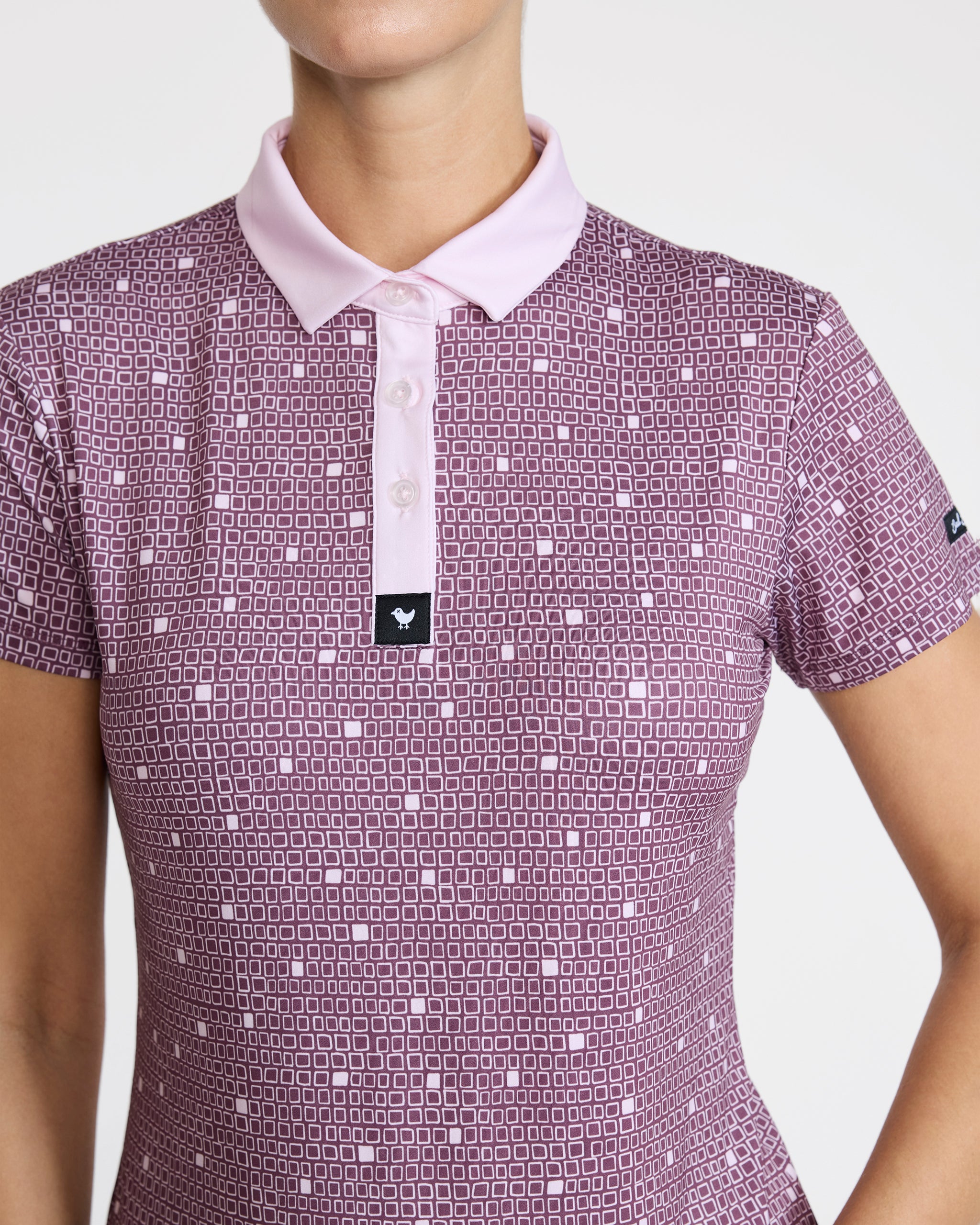 Block Party - Plum wine-Women's Polo-Bad Birdie