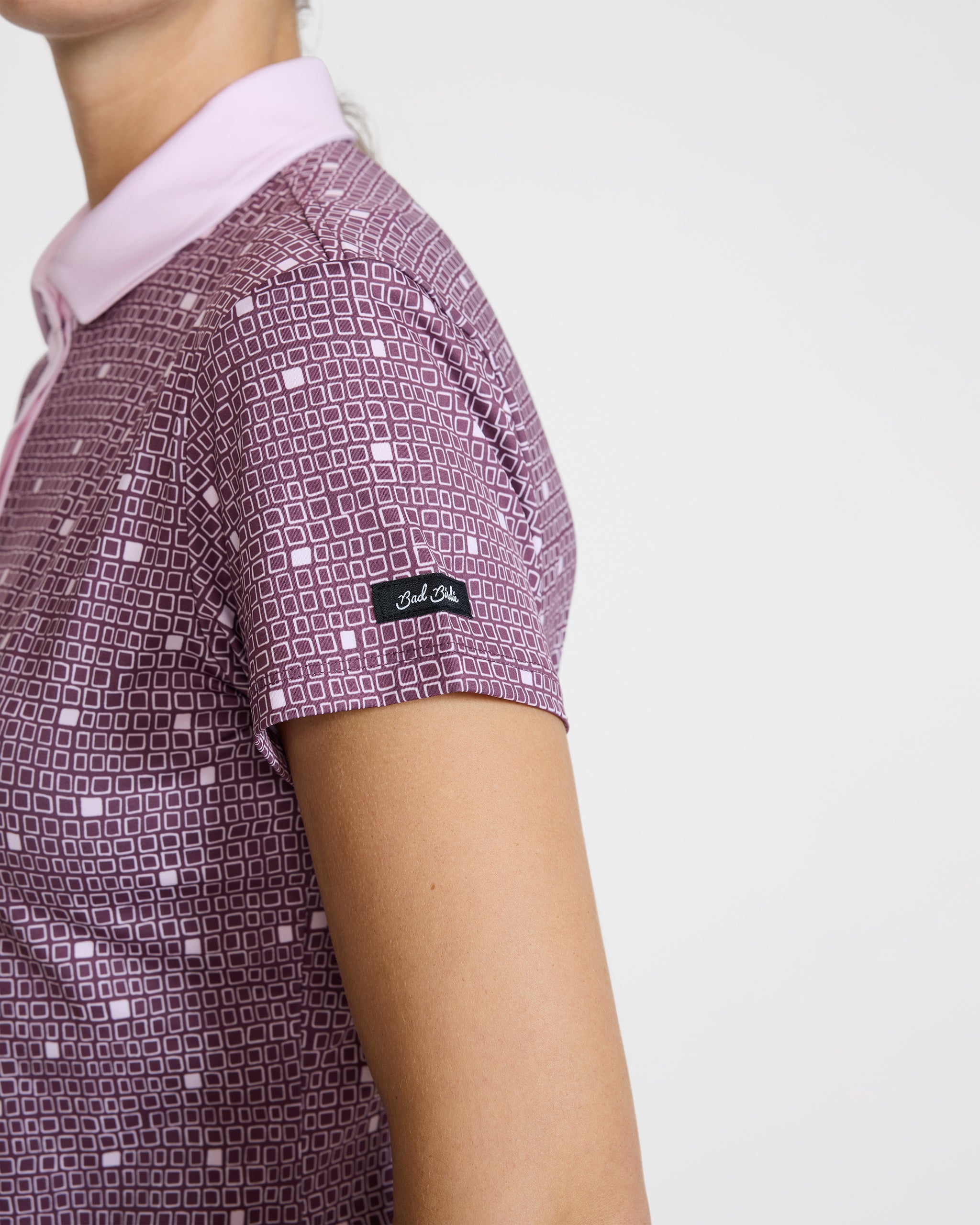 Block Party - Plum wine-Women's Polo-Bad Birdie