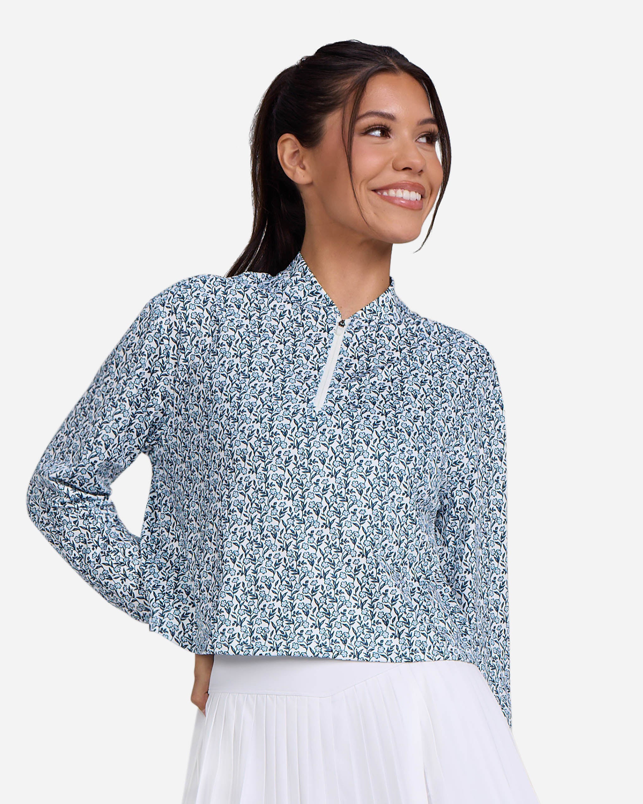 UV Quarterzip - Baby Bloomer-Women's Quarterzip-Bad Birdie