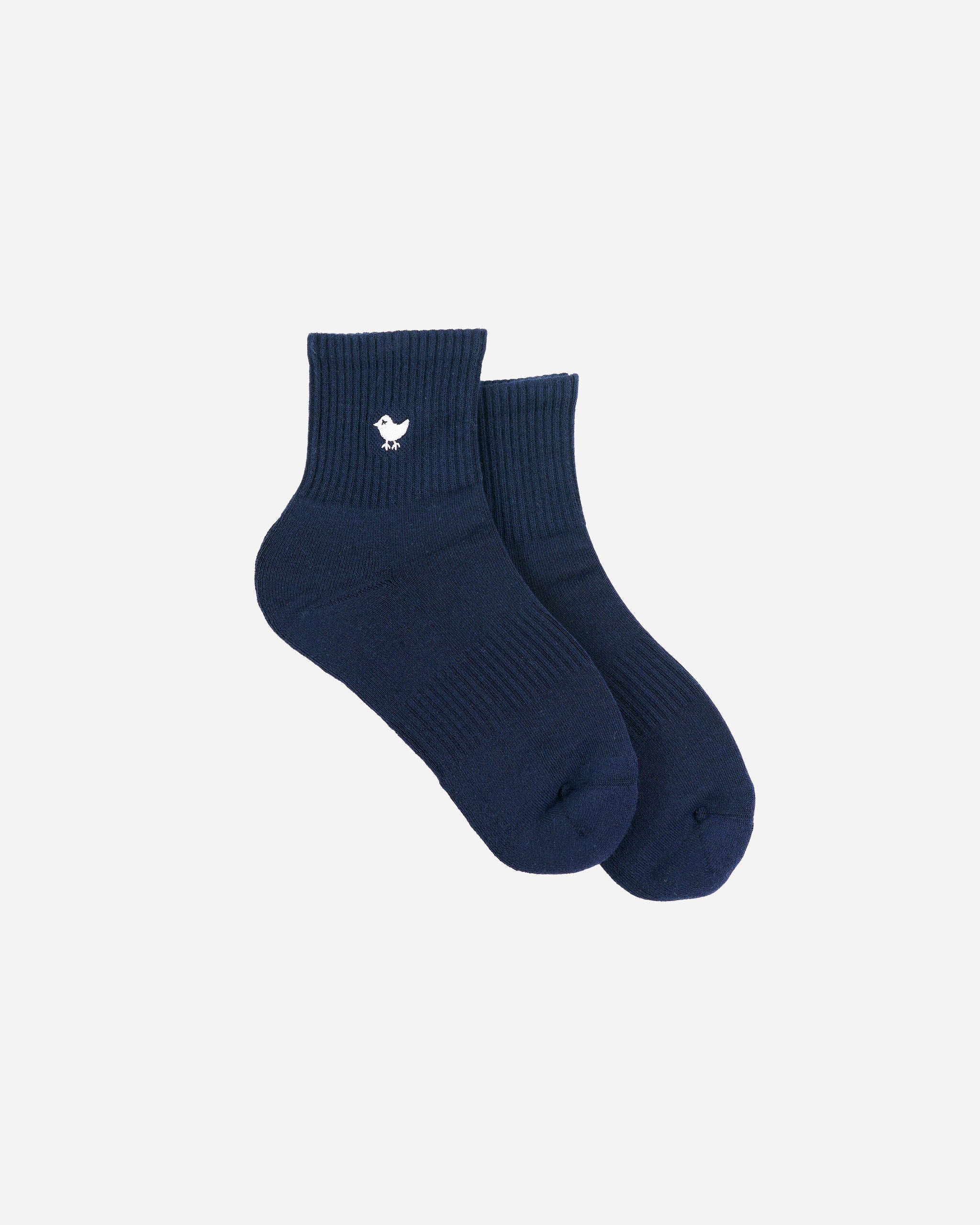 Birdie Logo Quarter Socks - Dark Navy-Socks-Bad Birdie