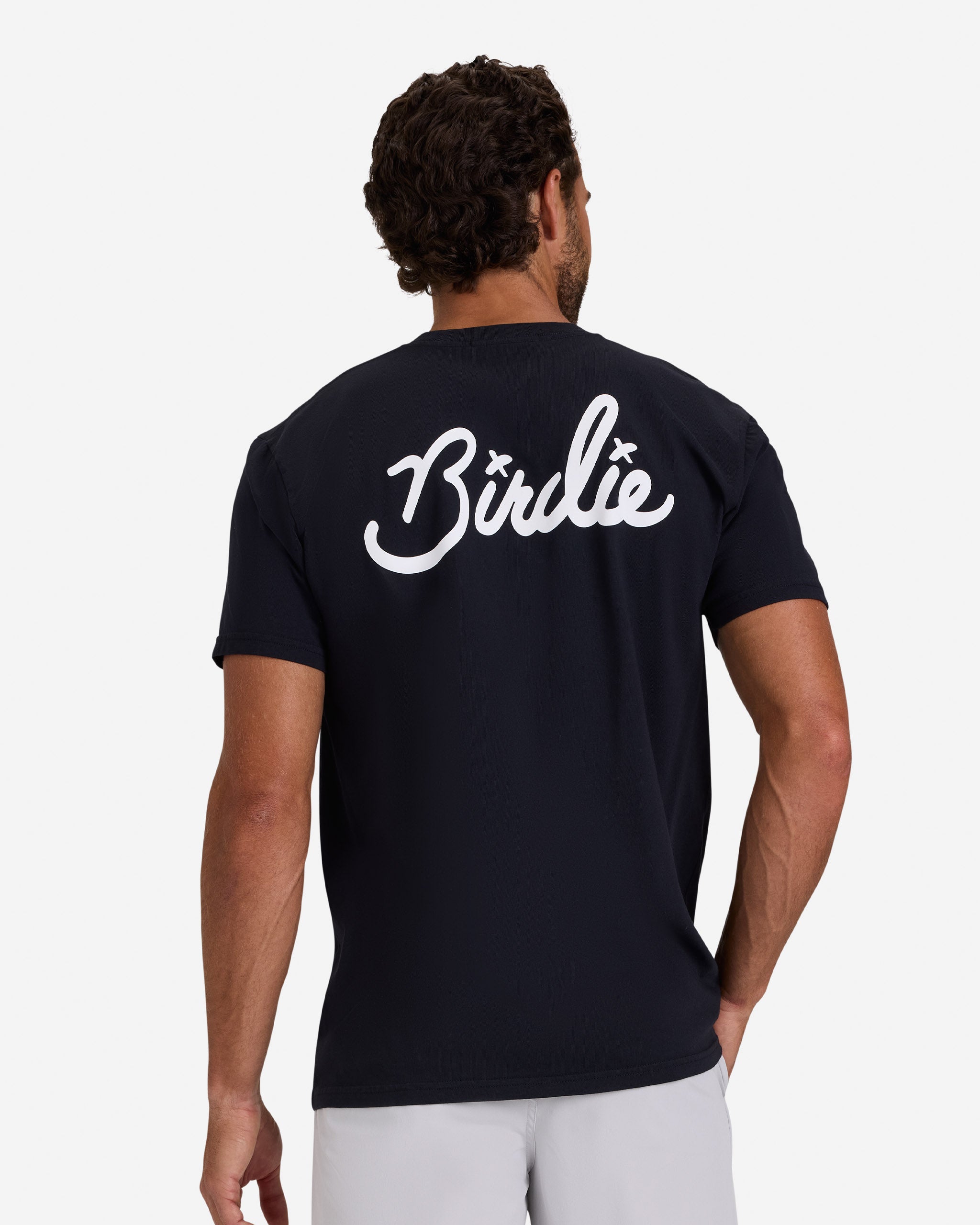 Birdie Tee - Black-Men's T-Shirt-Bad Birdie
