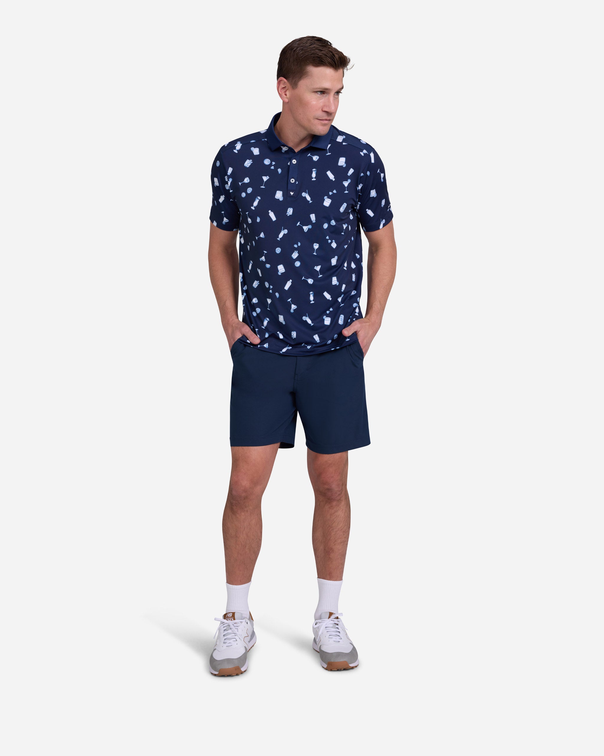 Cheers - Dark Navy-Men's Polo-Bad Birdie