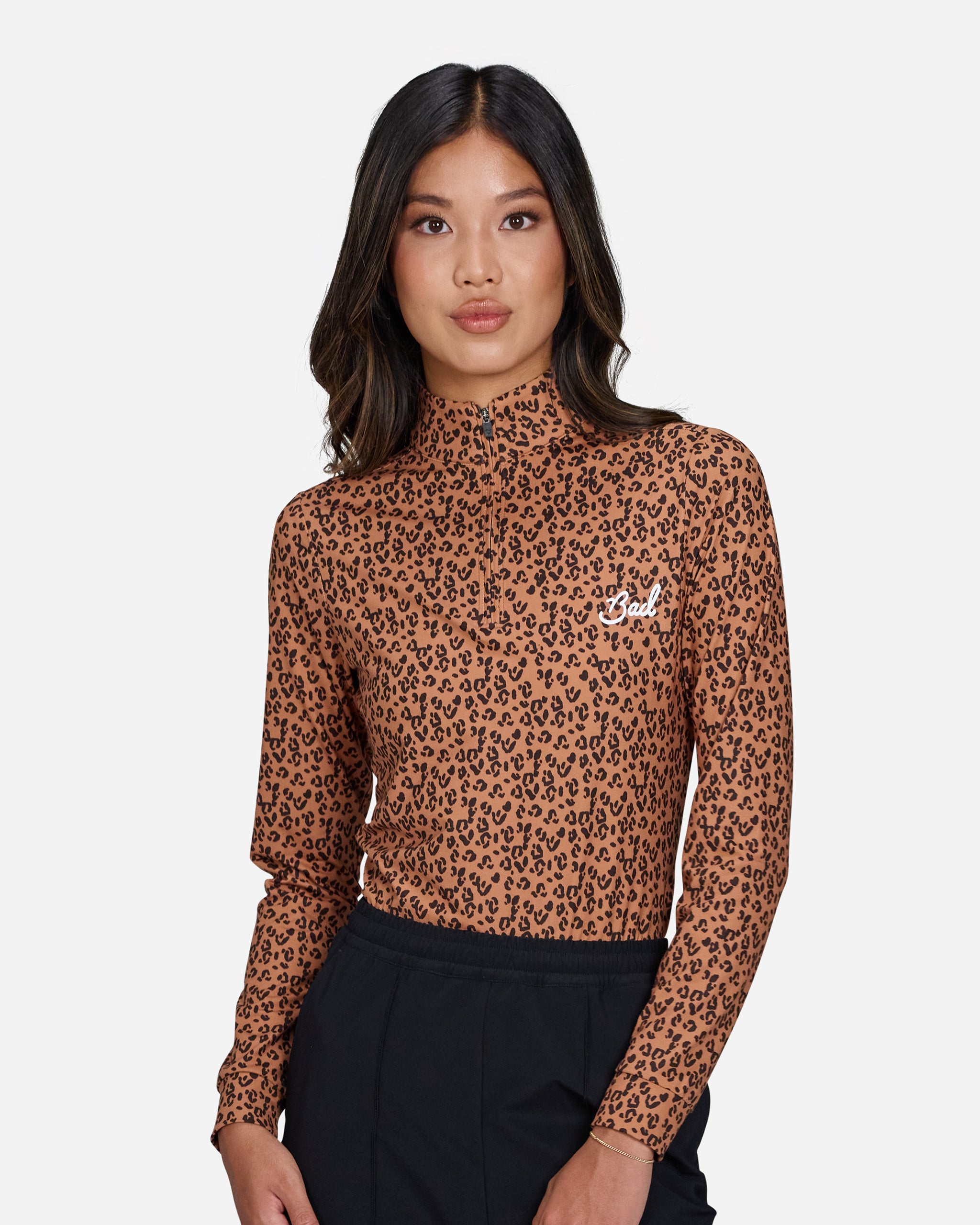 Cheetah Quarterzip-Women's Quarterzip-Bad Birdie