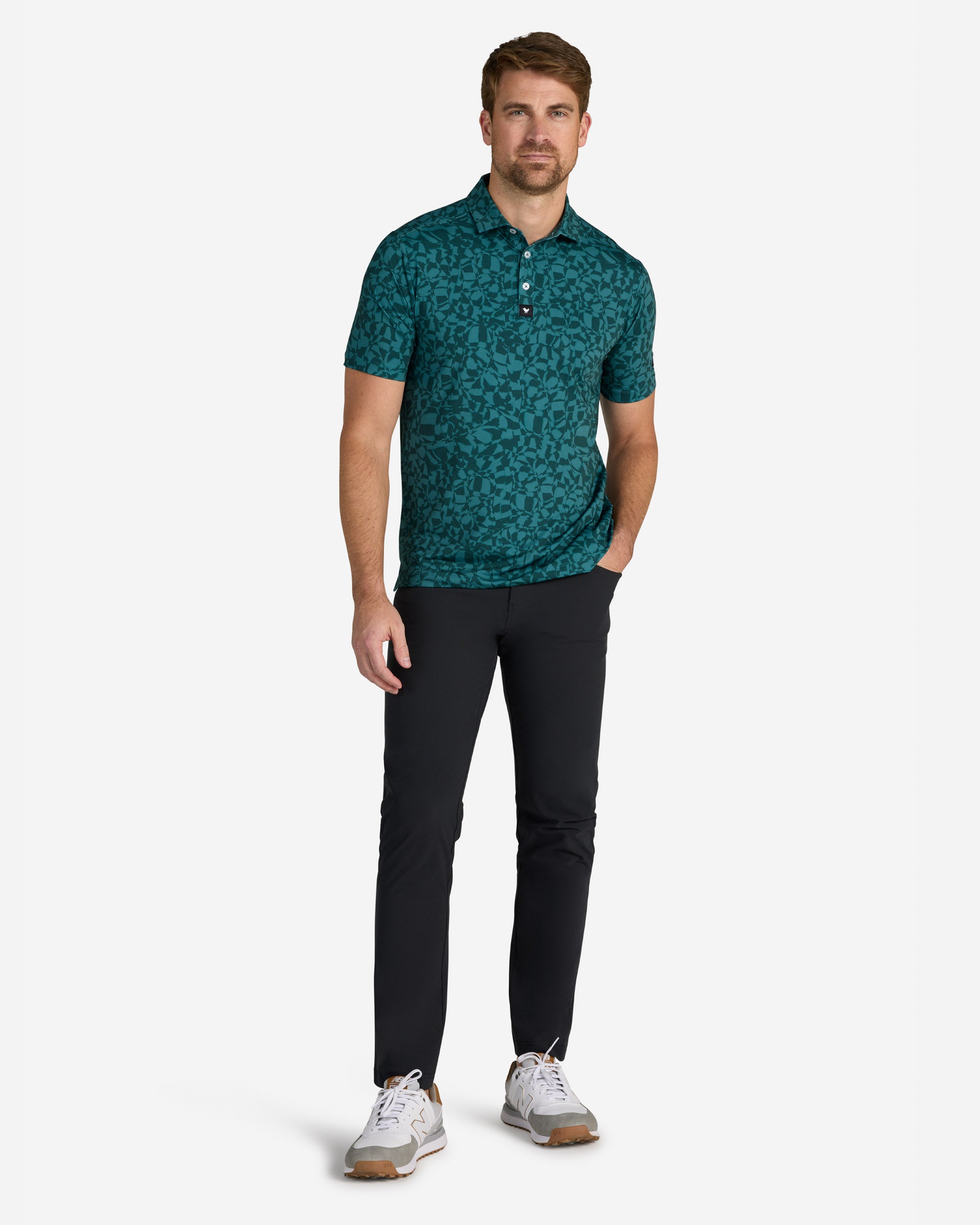 Chipped Groove - Pine-Men's Polo-Bad Birdie