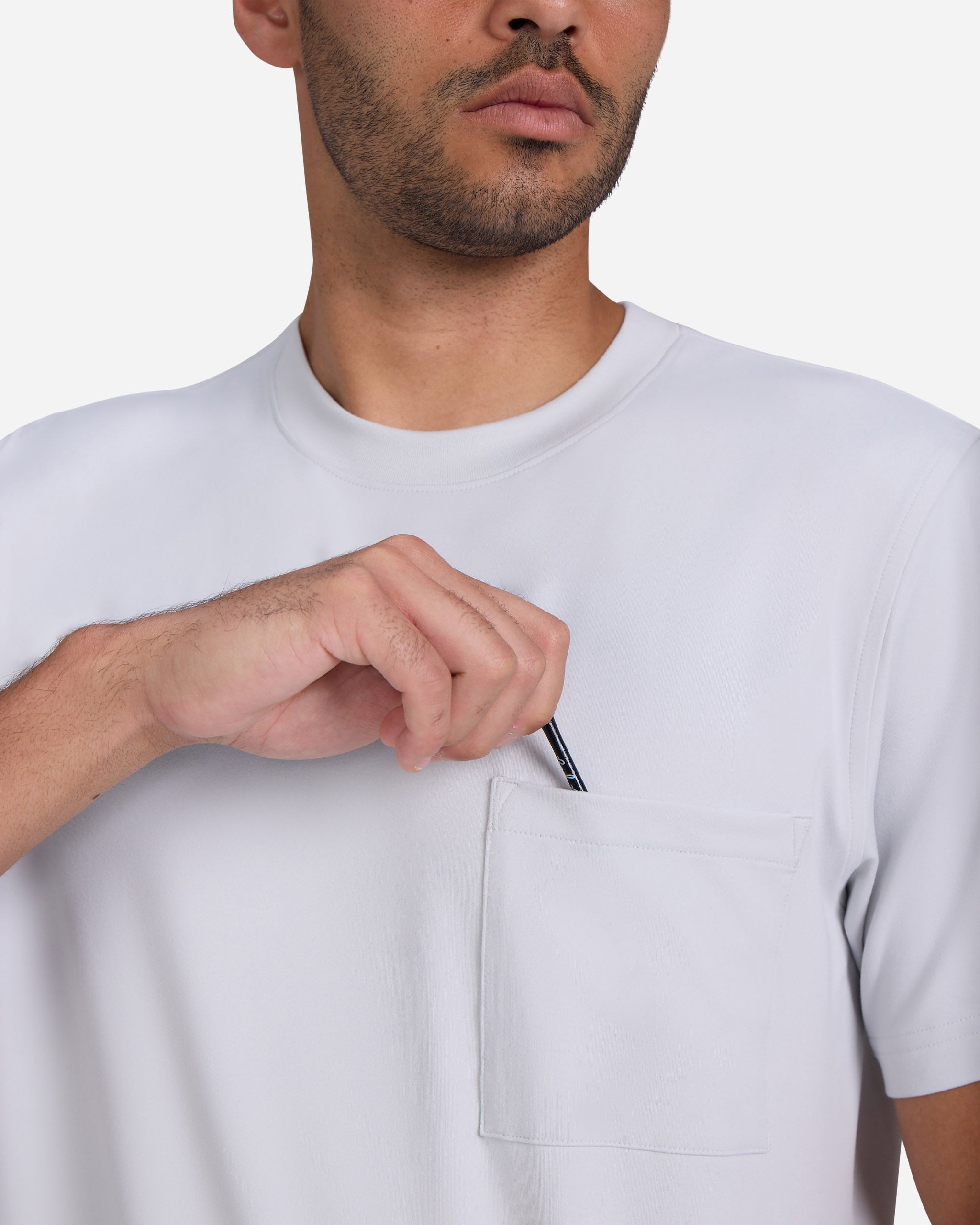 Everyday Pocket Tee - Glacier Grey-Men's T-Shirt-Bad Birdie