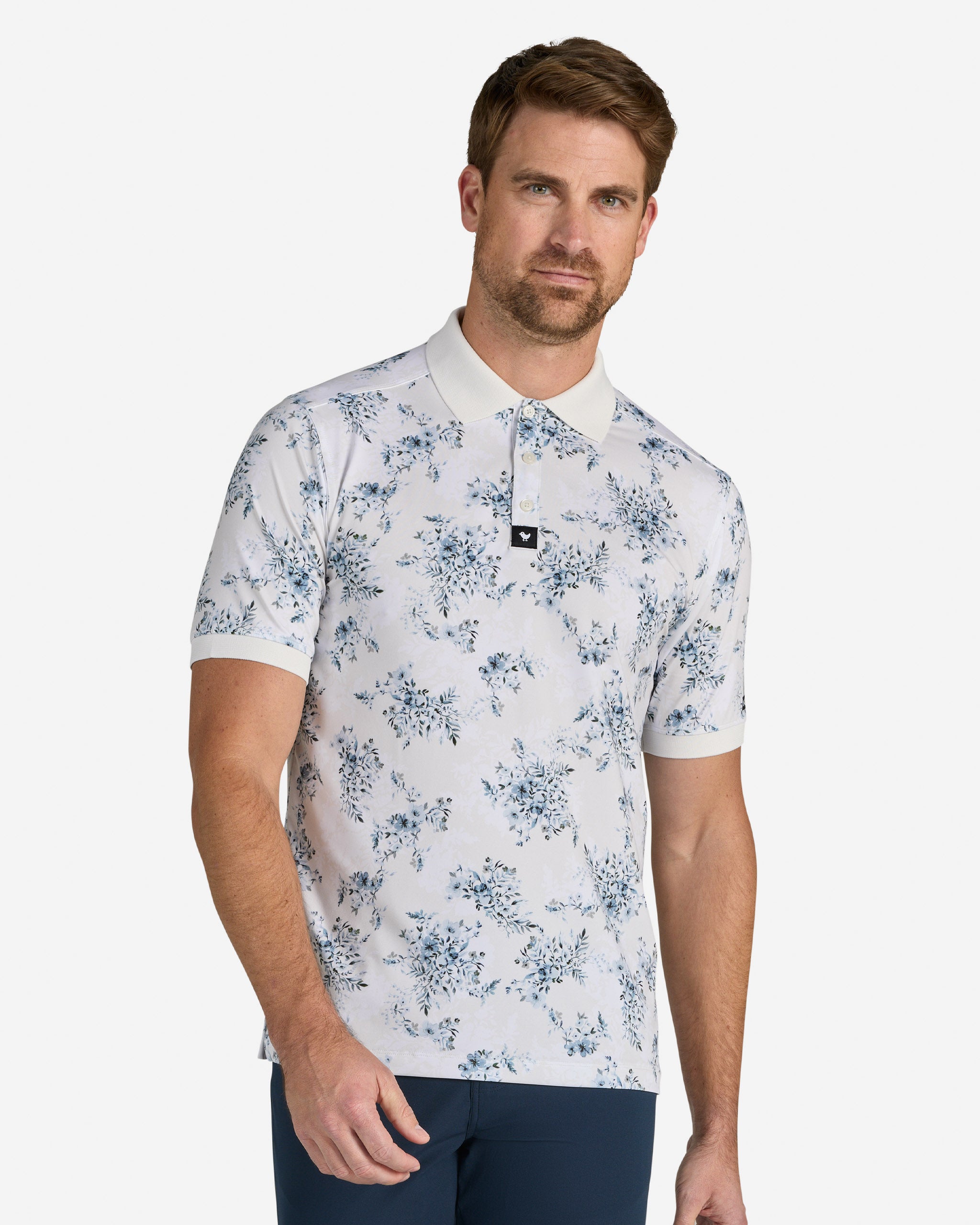 Ridge - Moonlit Bloom-Men's Polo-Bad Birdie