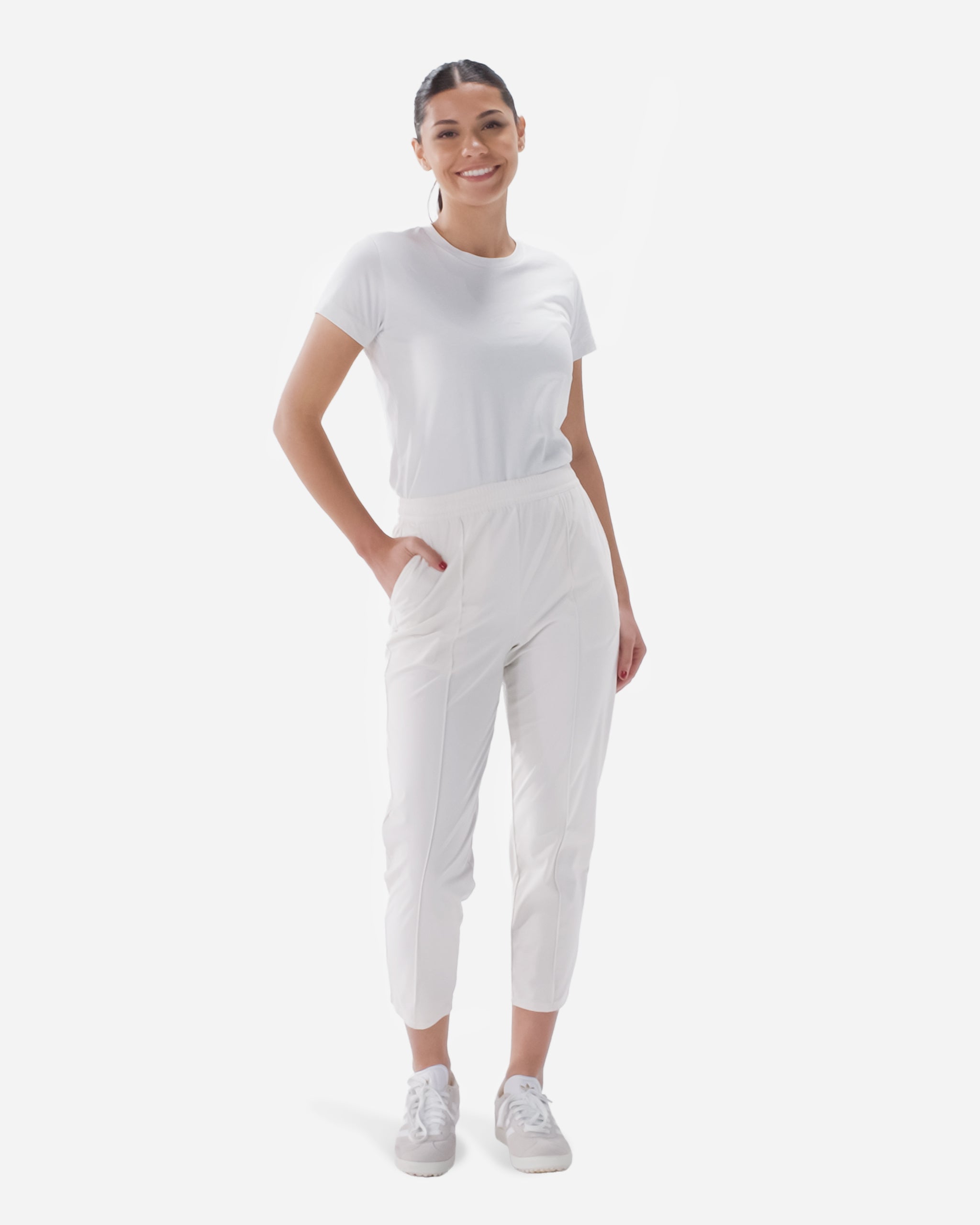 Women's Players Pant - White Onyx-Women's Pants-Bad Birdie