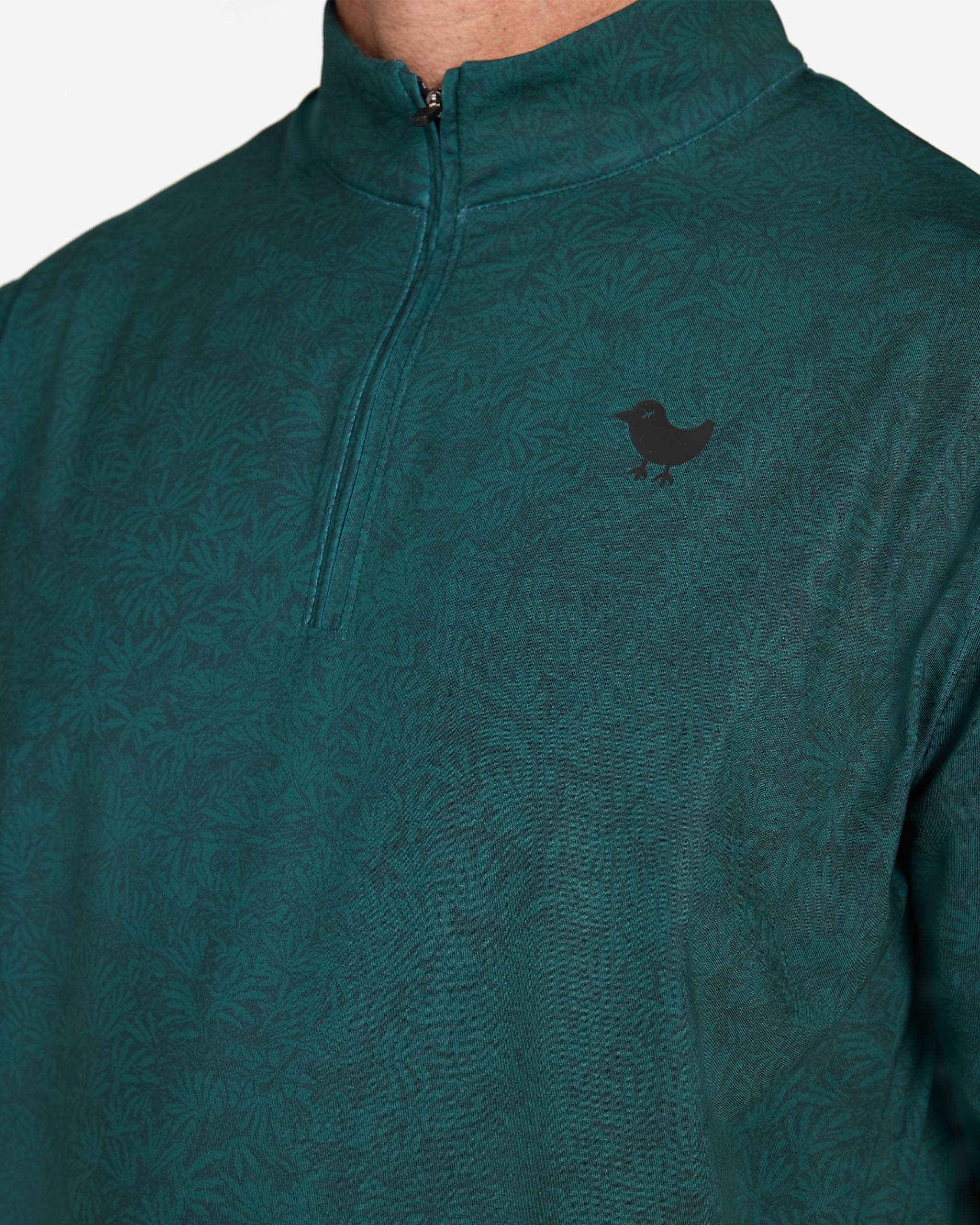 Velocity Quarterzip Open Cuff - Green Ravine-Men's Quarterzip-Bad Birdie