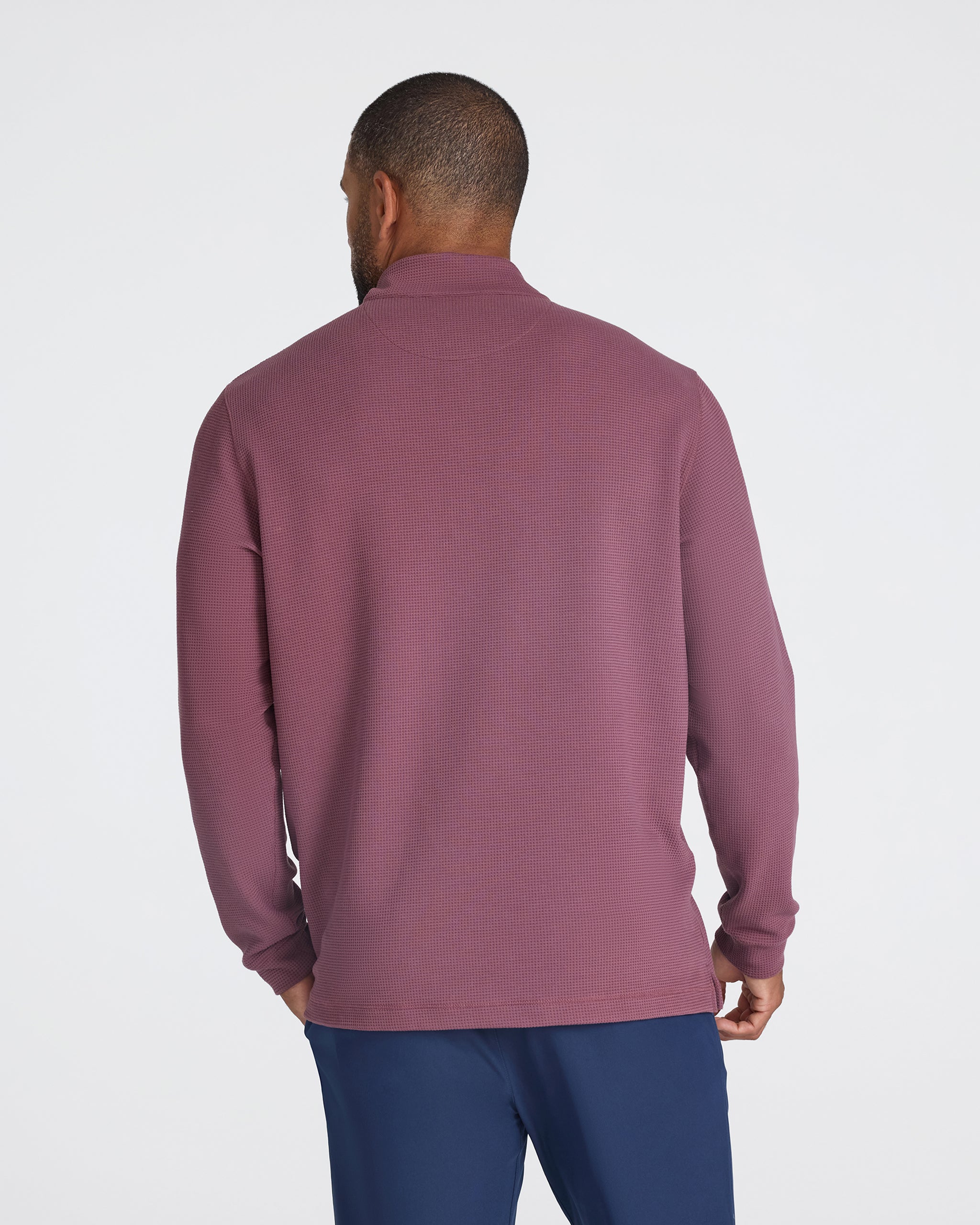 Waffle Quarterzip - Plum Wine-Quarterzip-Bad Birdie