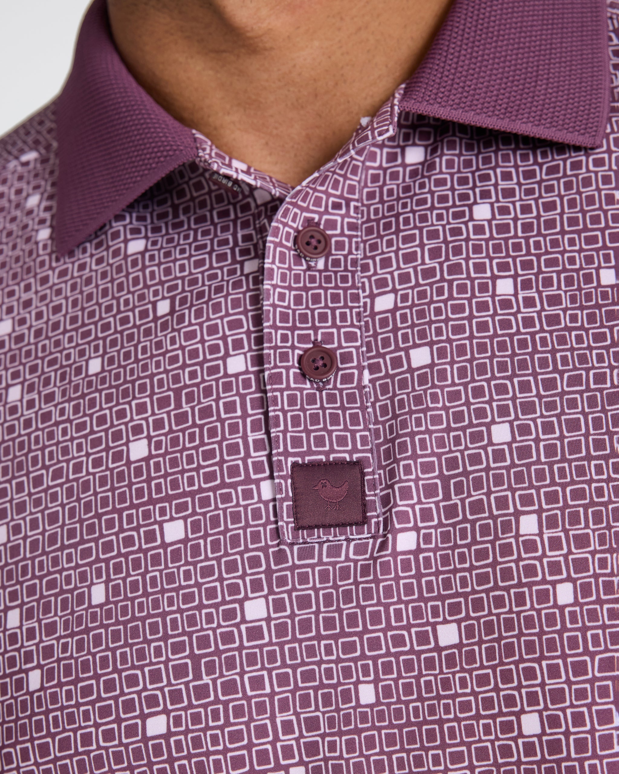 Ridge Performance Polo - Block Party - Plum Wine-Men's Polo-Bad Birdie