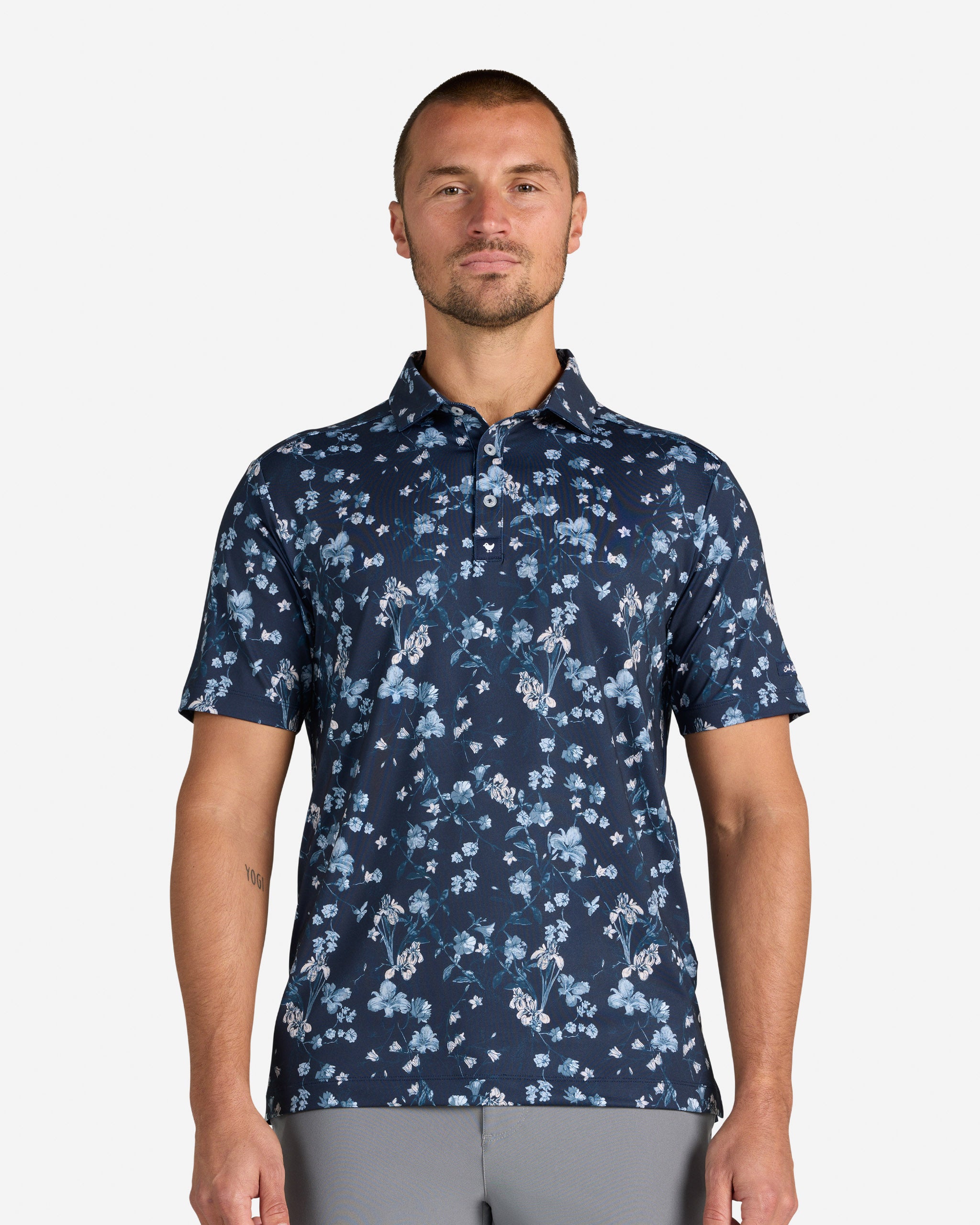 Midnight Garden-Men's Polo-Bad Birdie