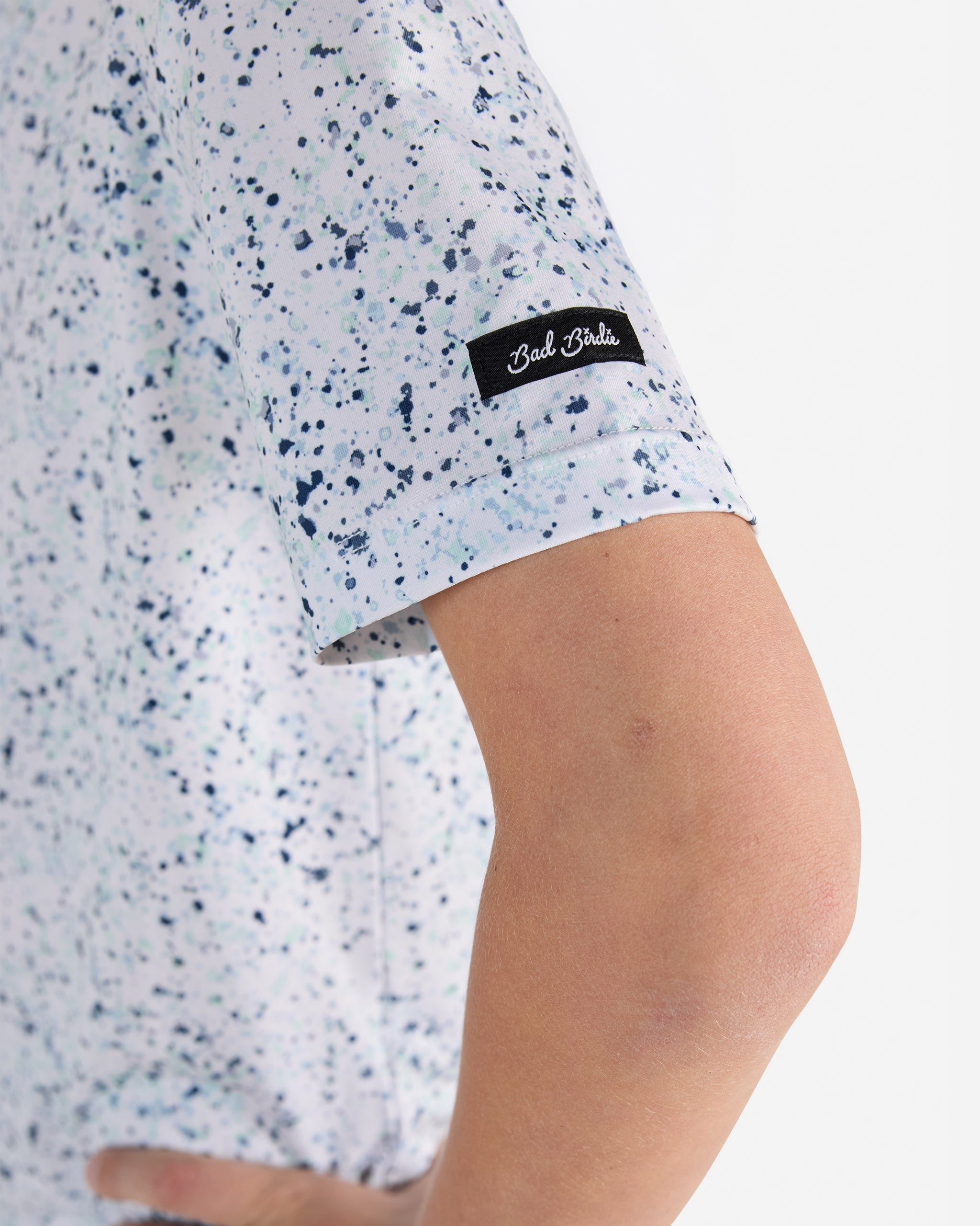 Paint Splatter 3 Navy Youth-Youth Polo-Bad Birdie