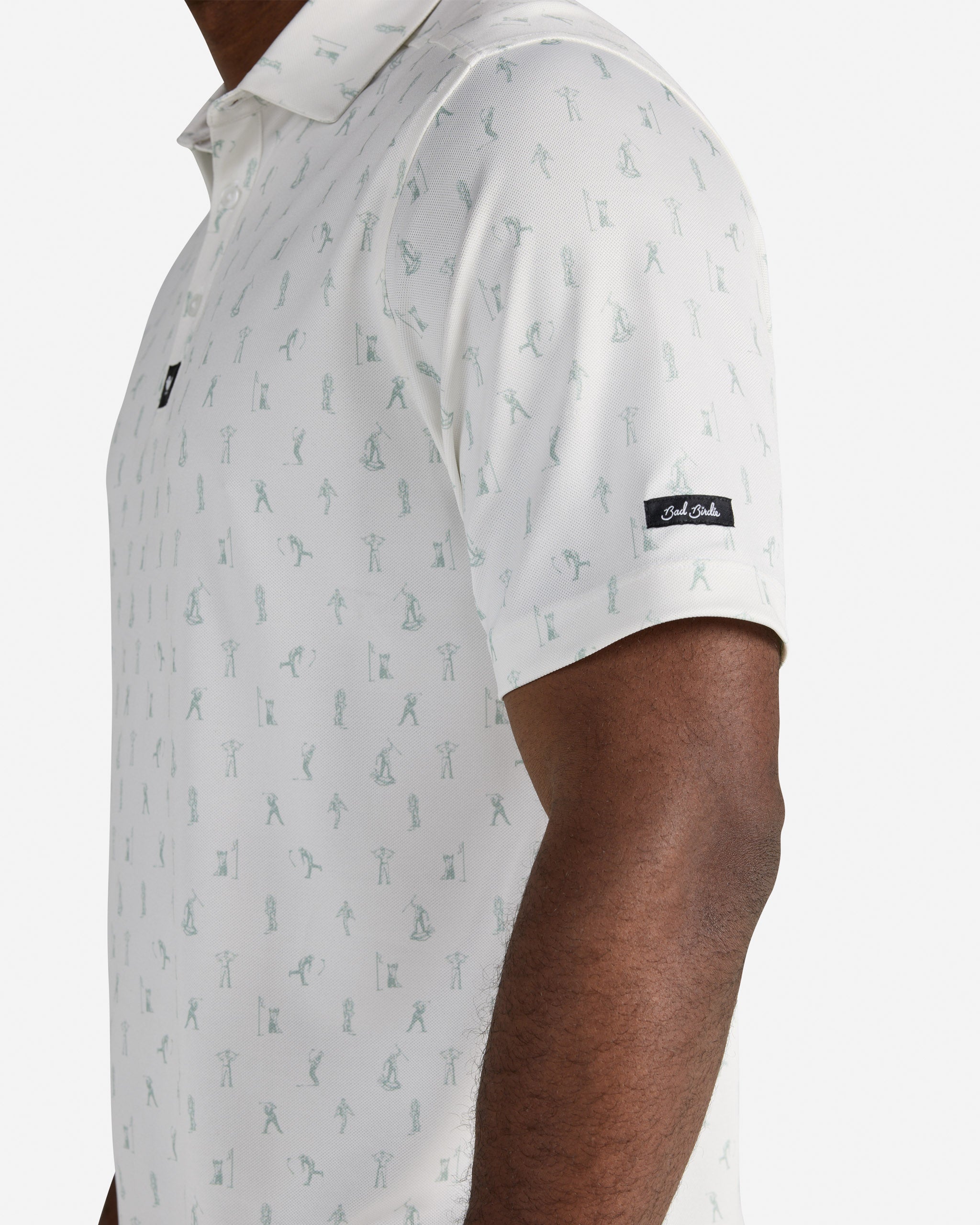 Tech Pique - Range Monster - Cream-Men's Polo-Bad Birdie