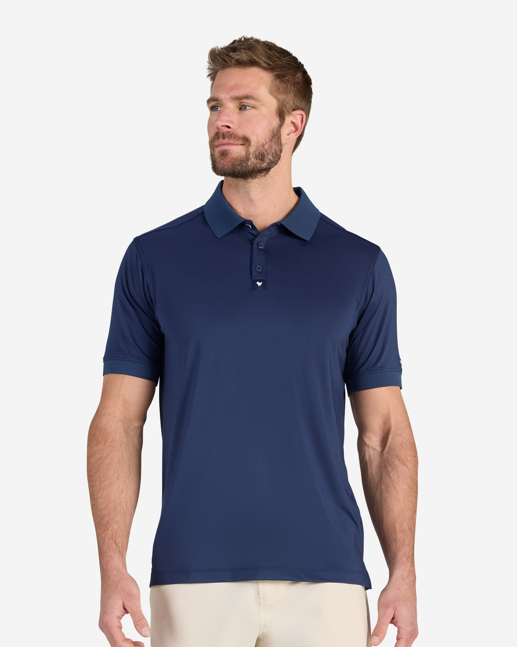 Ridge Polo - Dark Navy-Men's Polo-Bad Birdie