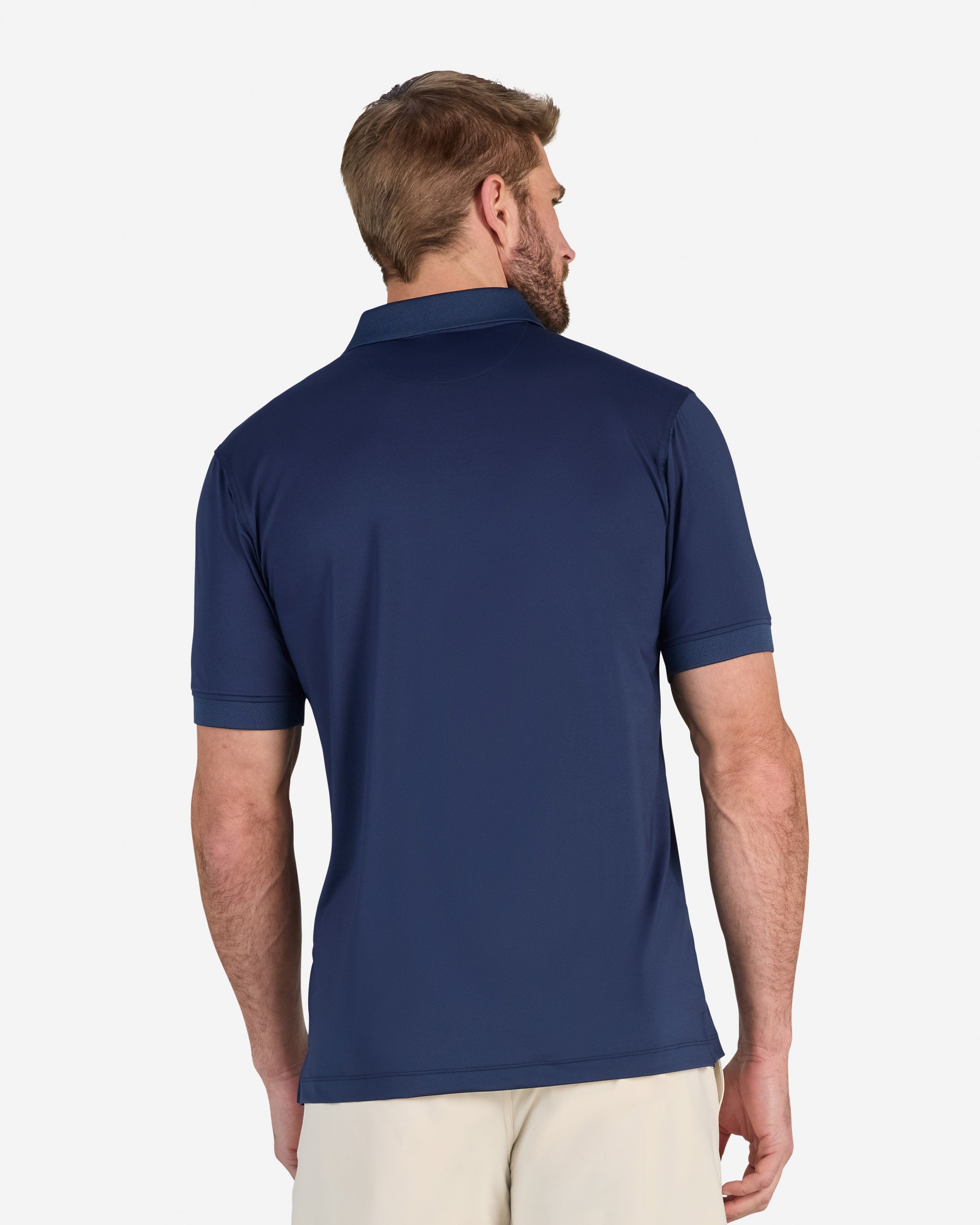 Ridge Polo - Dark Navy-Men's Polo-Bad Birdie