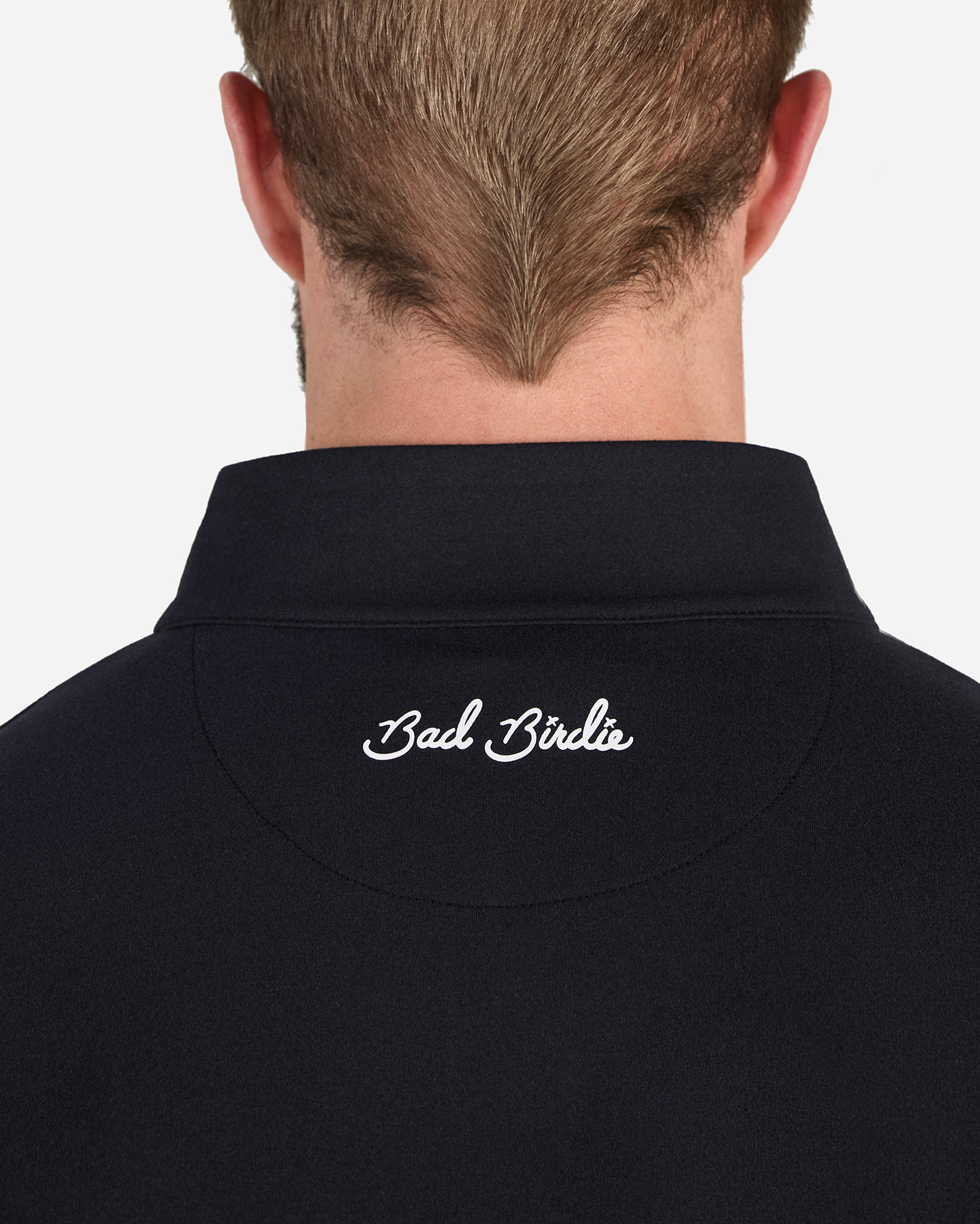 Black Quarterzip-Men's Quarterzip-Bad Birdie