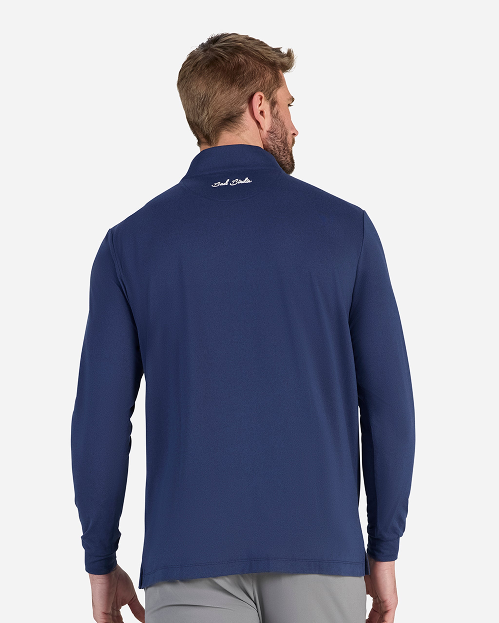 Navy Quarterzip-Men's Quarterzip-Bad Birdie