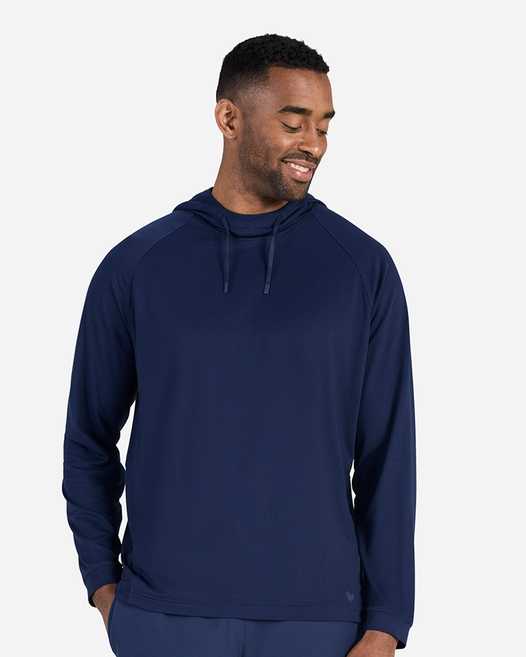 Tempo Cooling Sun Hoodie - Navy-Long Sleeve-Bad Birdie