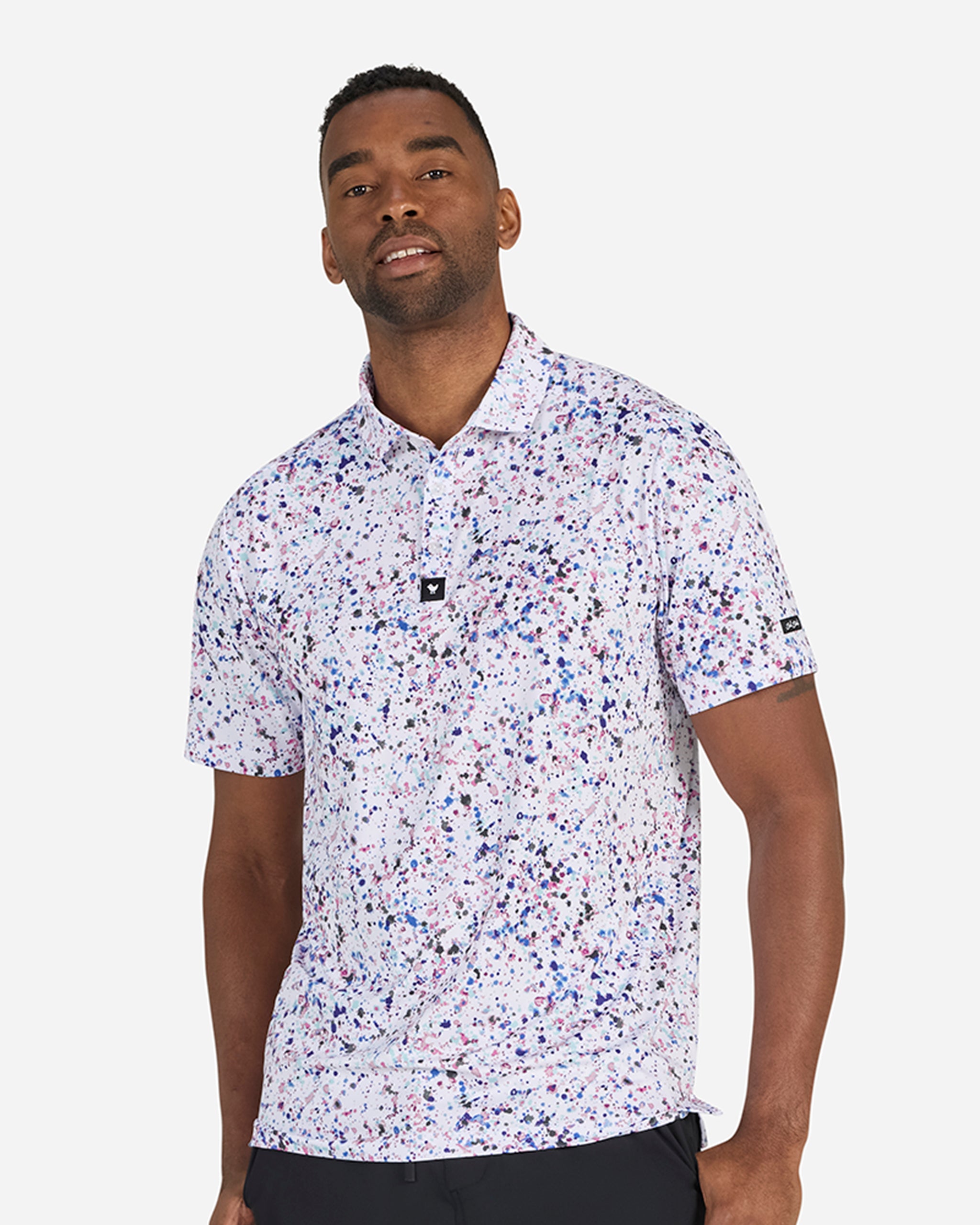 Paint Splatter 3-Performance Golf Polo-Bad Birdie