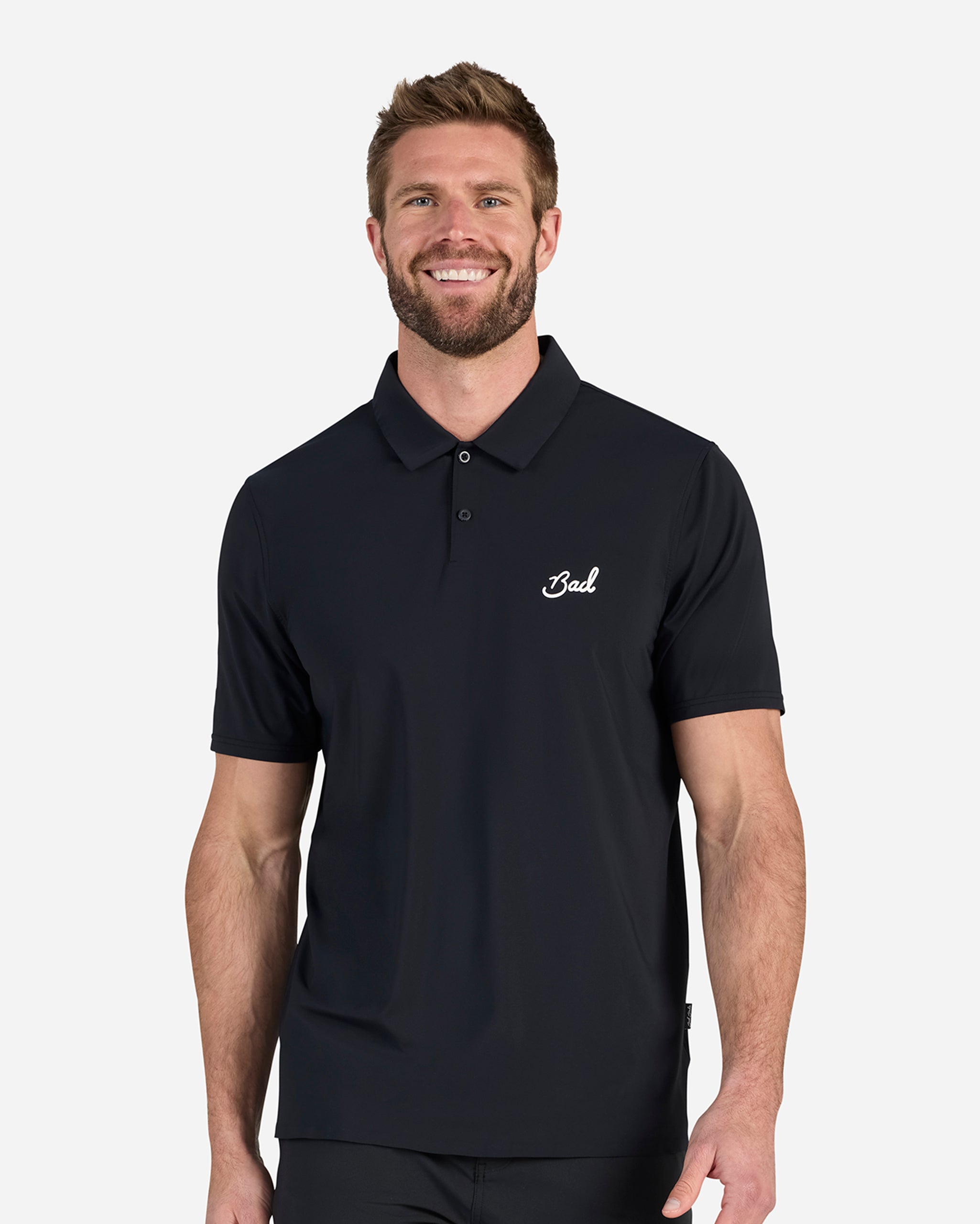 Vapor Cooling Polo - Black-Men's Polo-Bad Birdie