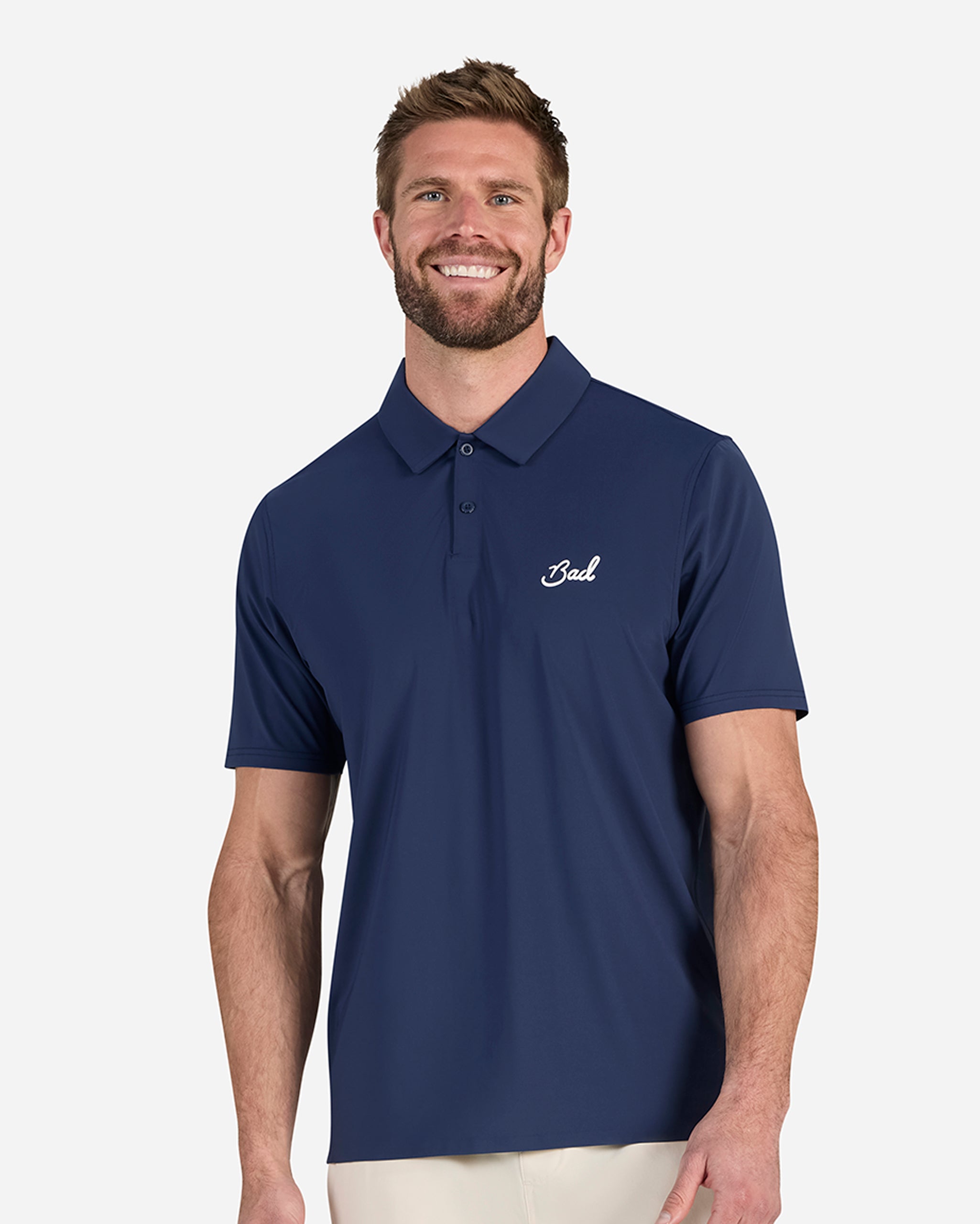 Vapor Cooling Polo - Navy-Men's Polo-Bad Birdie