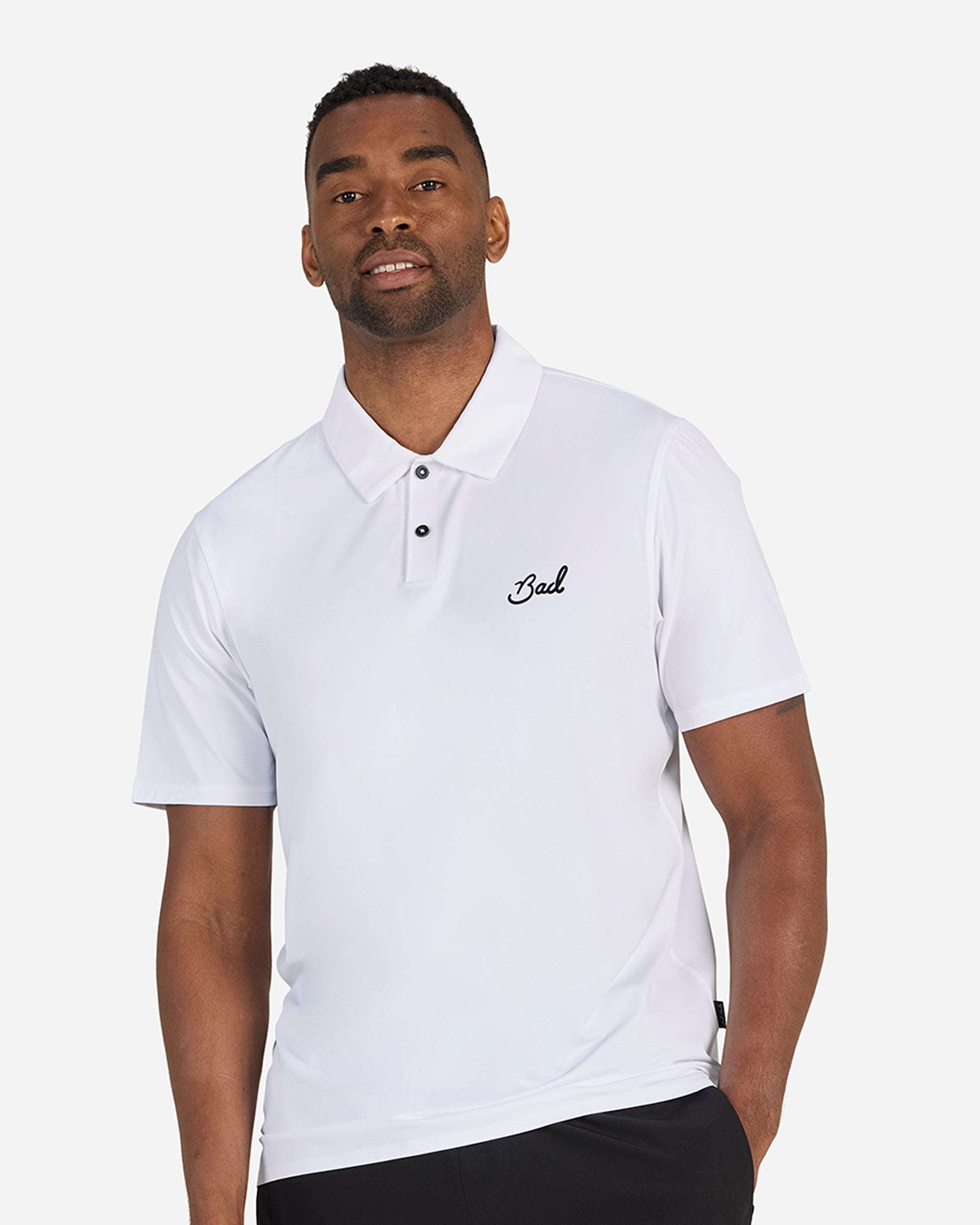 Vapor Cooling Polo - Brilliant White-Men's Polo-Bad Birdie