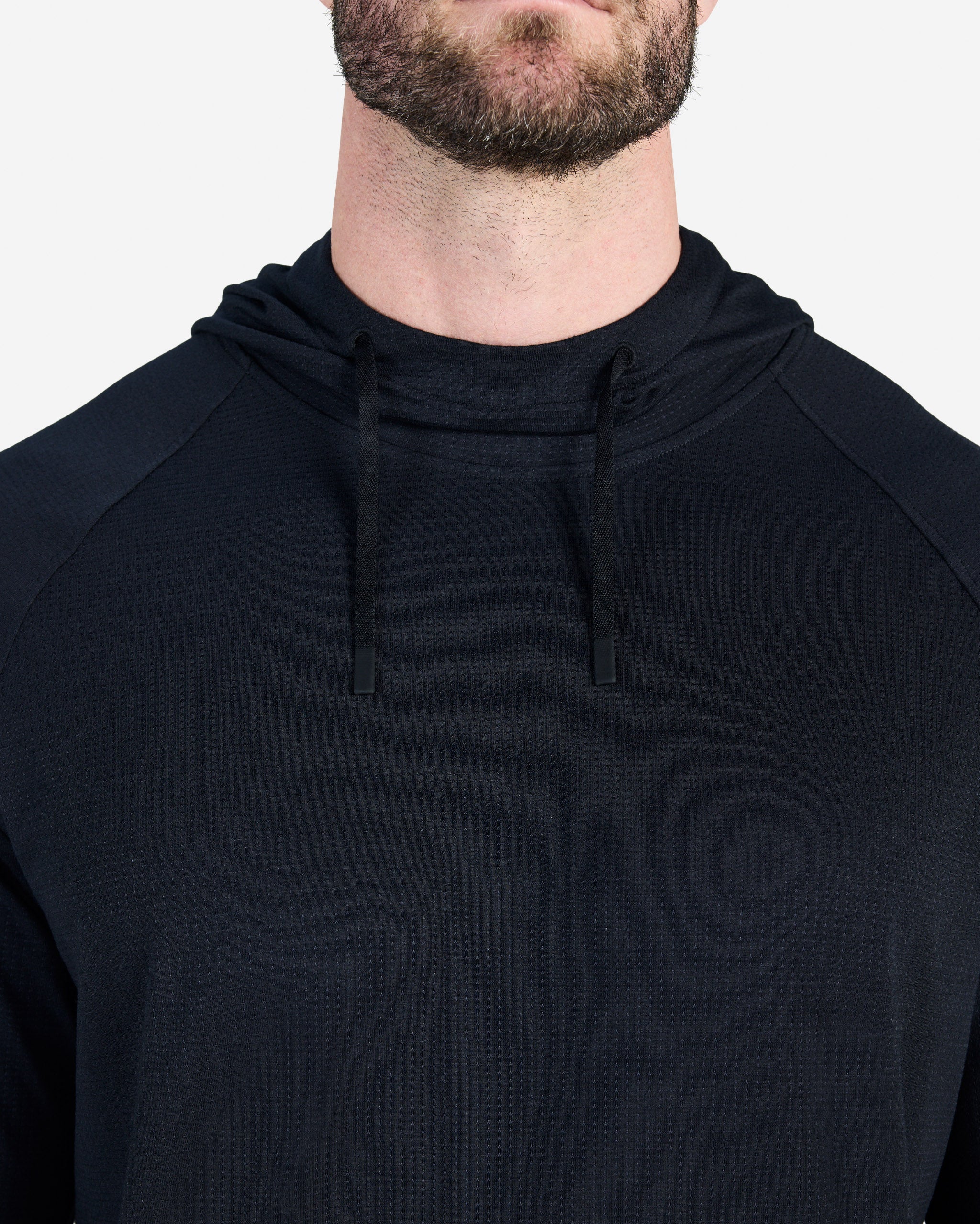 Tempo Cooling Sun Hoodie - Black-Long Sleeve-Bad Birdie