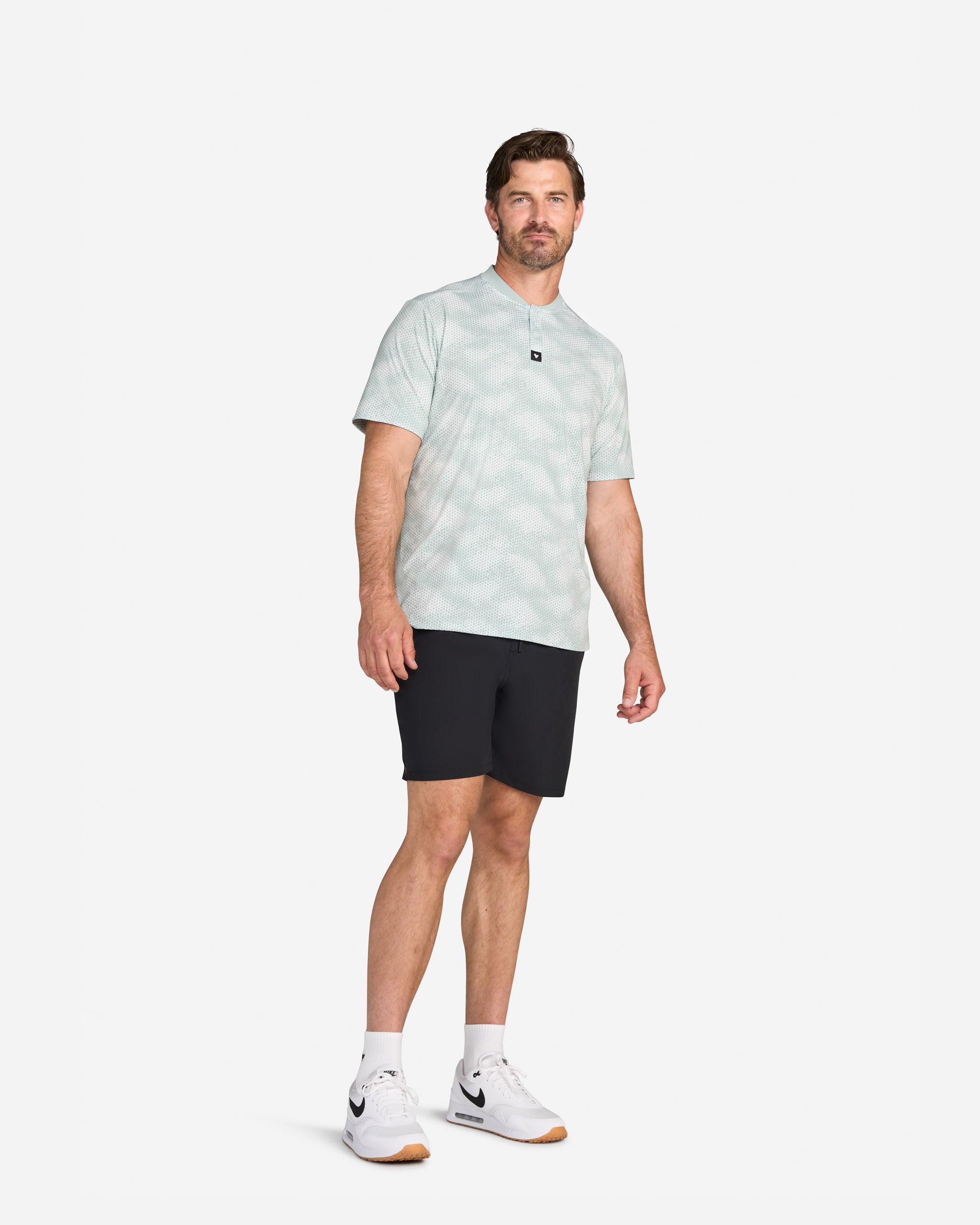 Blade Through the Fog - Washed Sage-Men's Polo-Bad Birdie