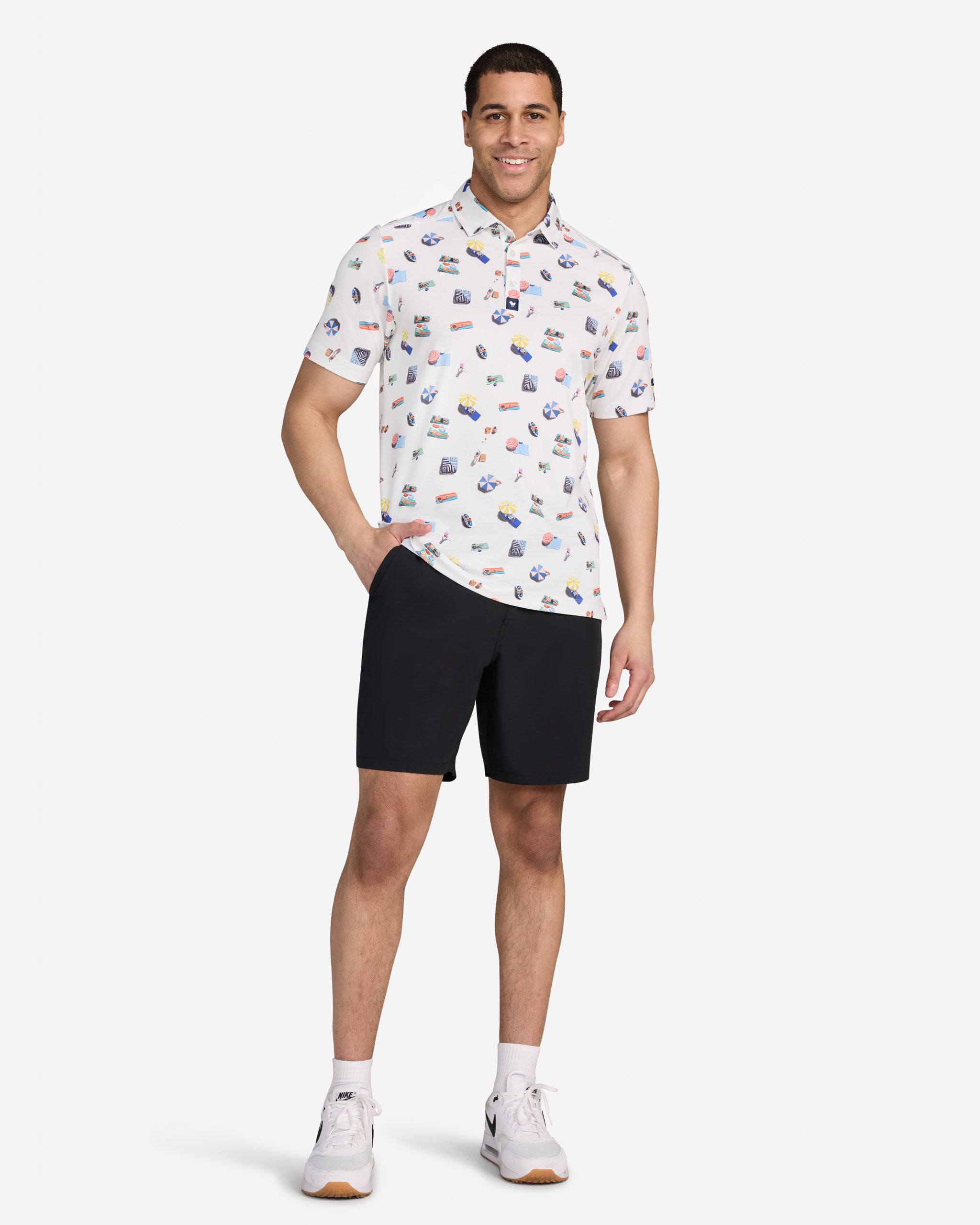 Under The Sun-Men's Polo-Bad Birdie