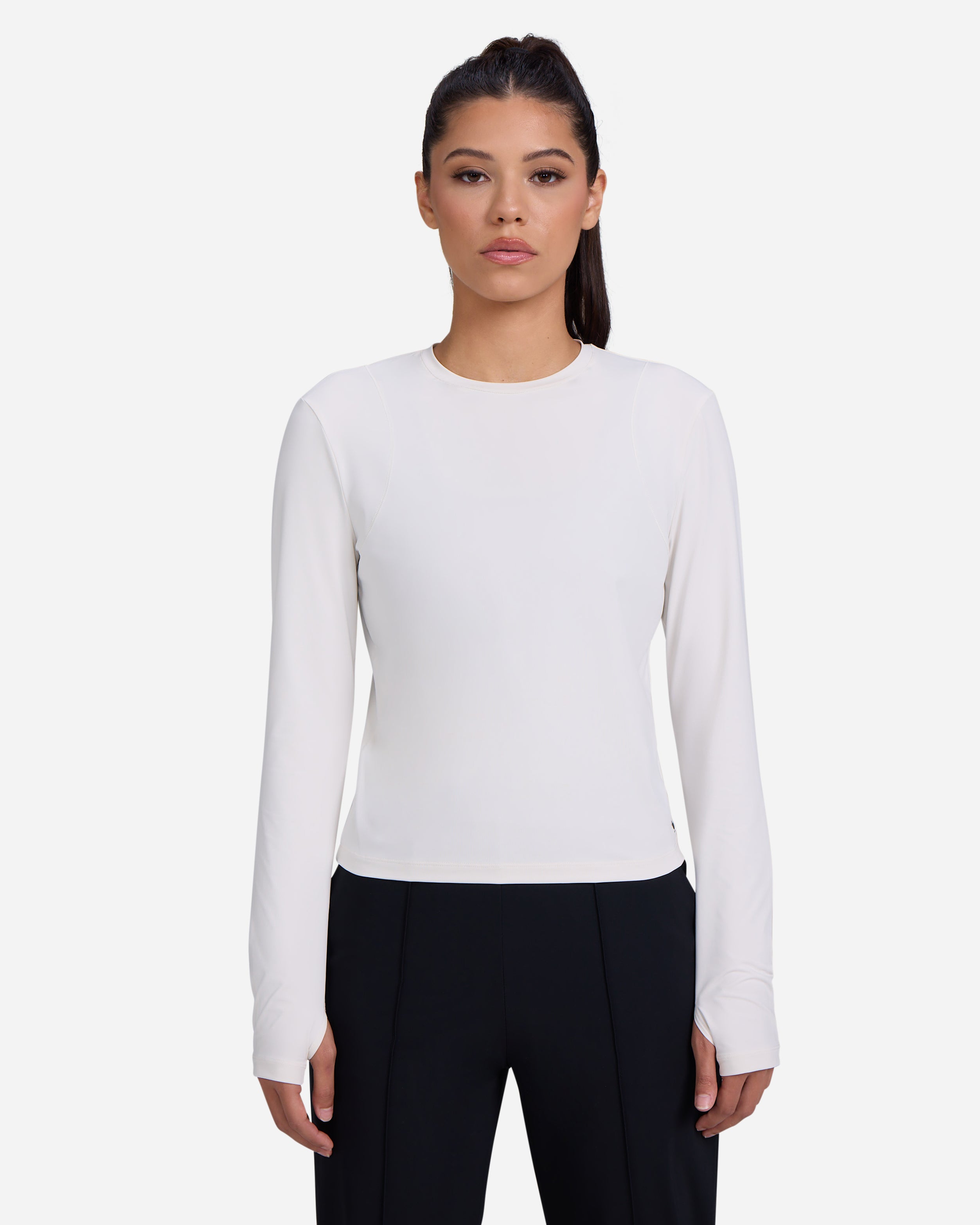 Vapor Cooling Active Long Sleeve - Brilliant White-Women's Polo-Bad Birdie