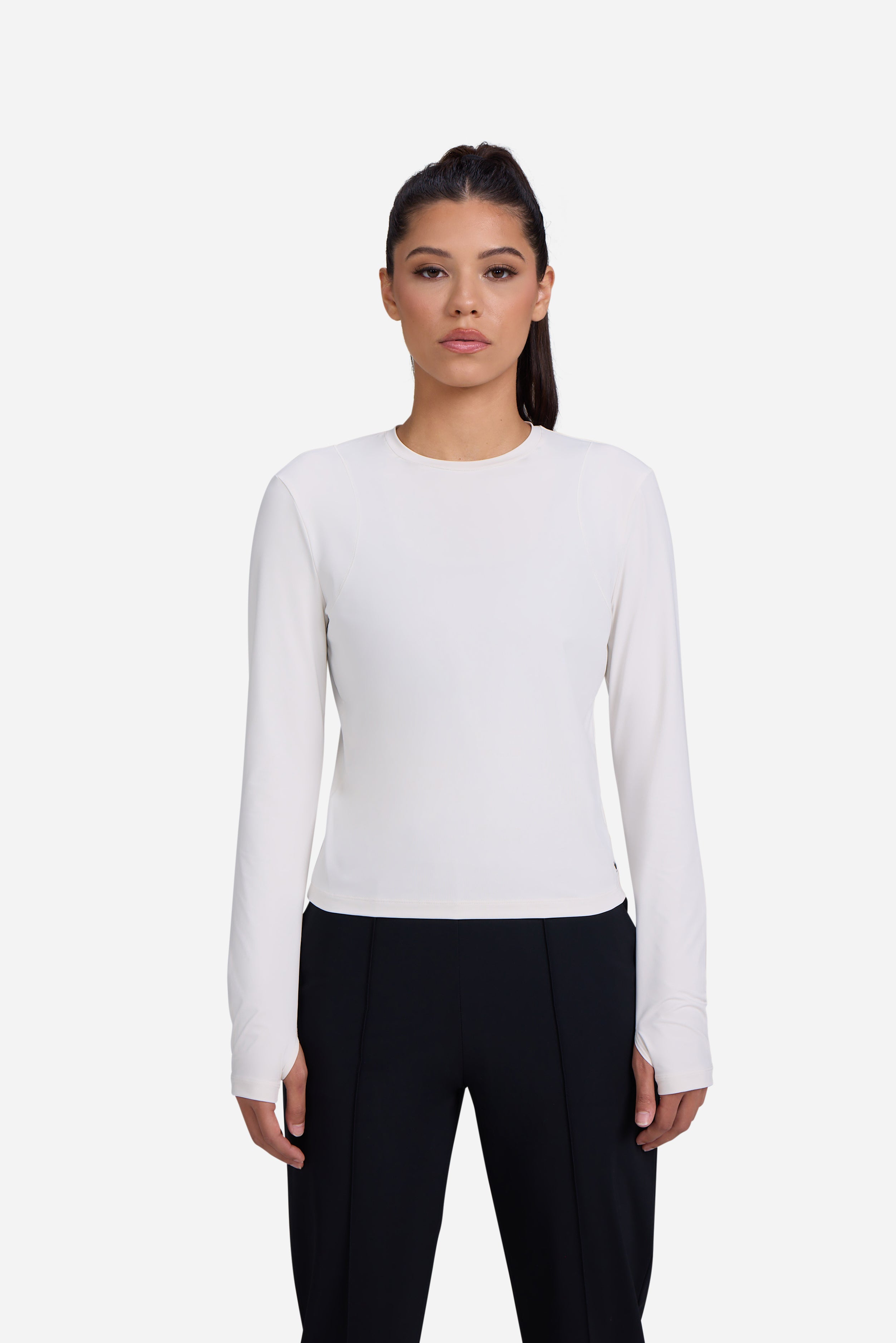 Vapor Cooling Active Long Sleeve - Brilliant White-Women's Polo-Bad Birdie