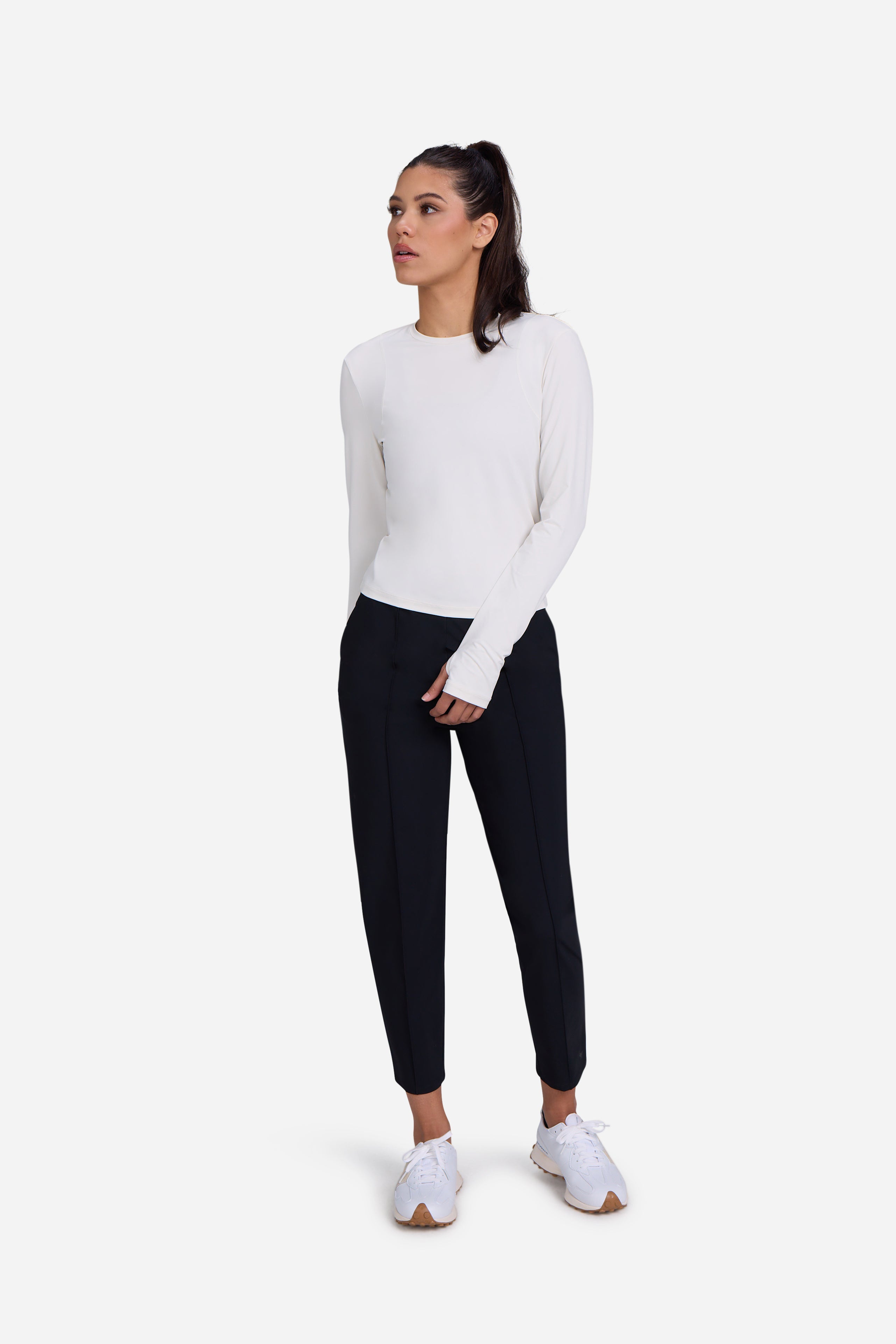 Vapor Cooling Active Long Sleeve - Brilliant White-Women's Polo-Bad Birdie