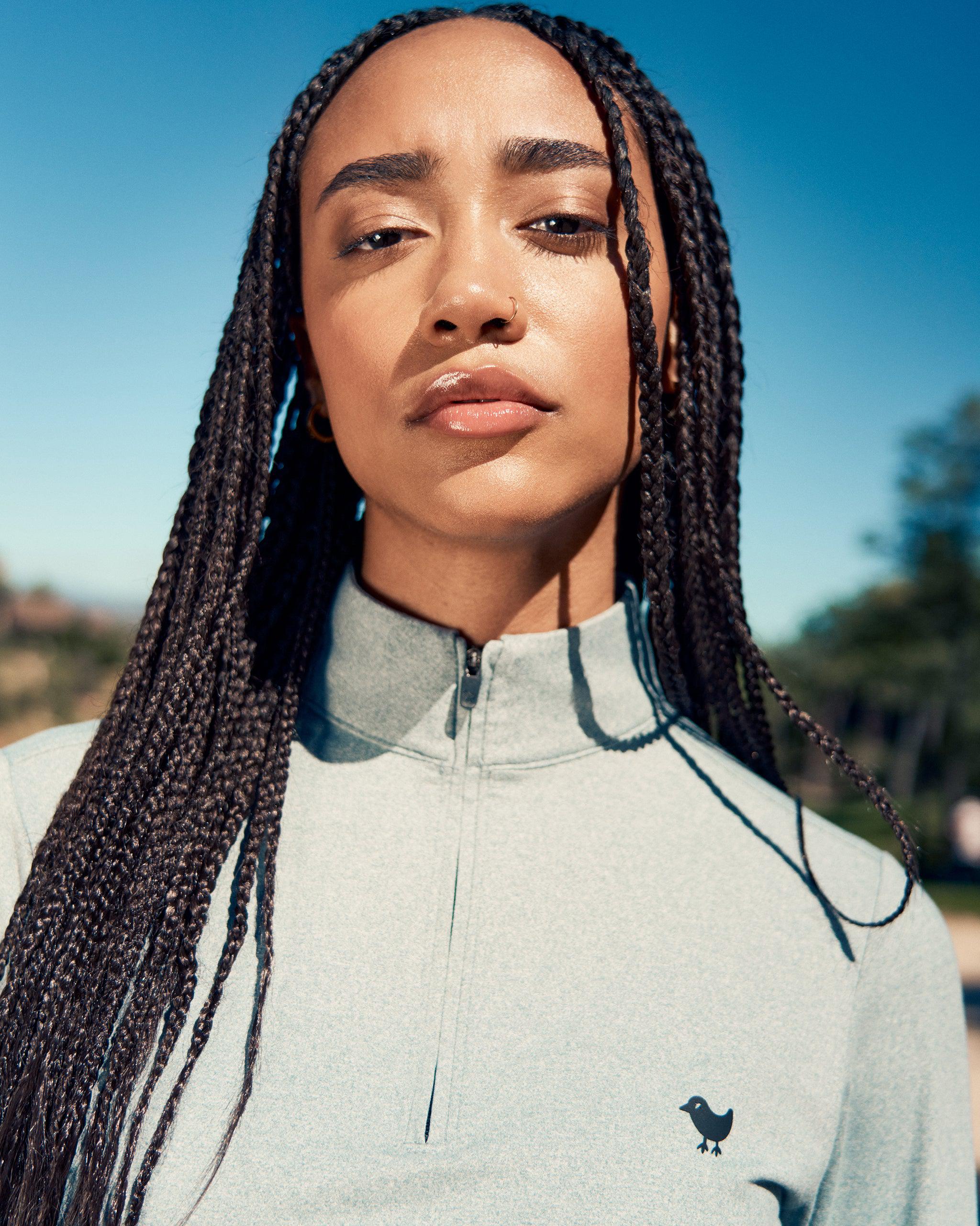 Heather Quarterzip-Women's Quarterzip-Bad Birdie