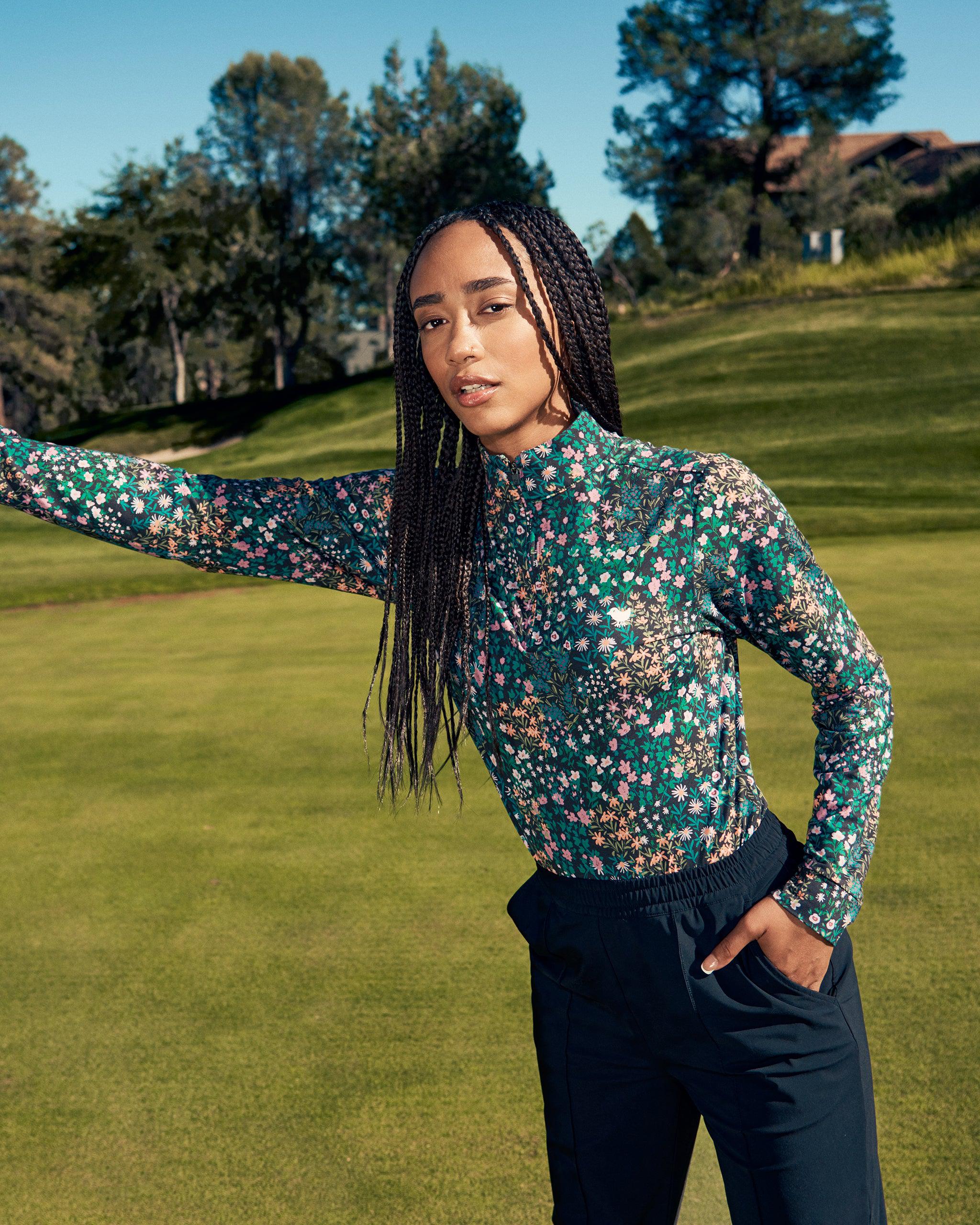 Super Duper Bloom Quarterzip-Women's Quarterzip-Bad Birdie