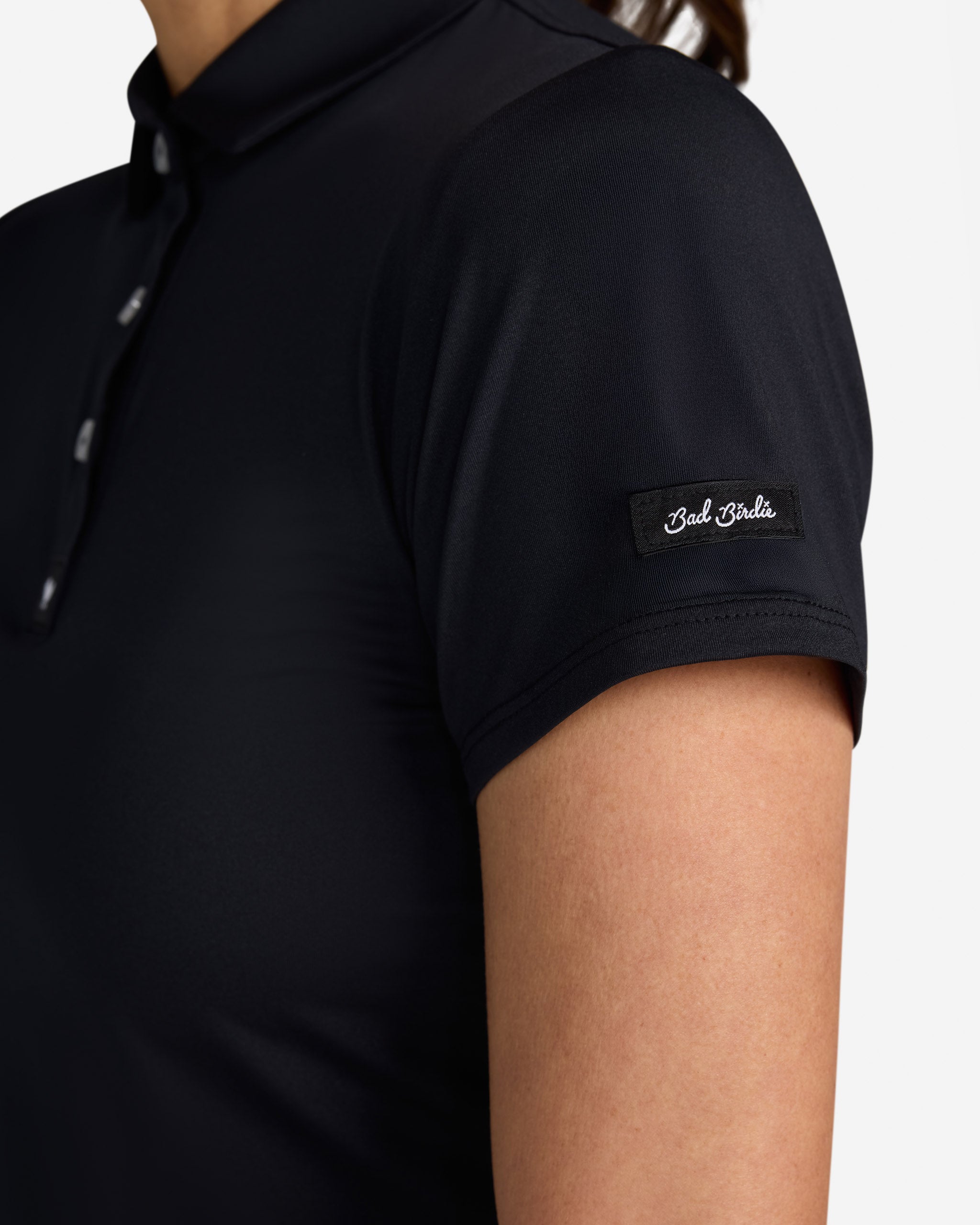 Black-Women's Polo-Bad Birdie
