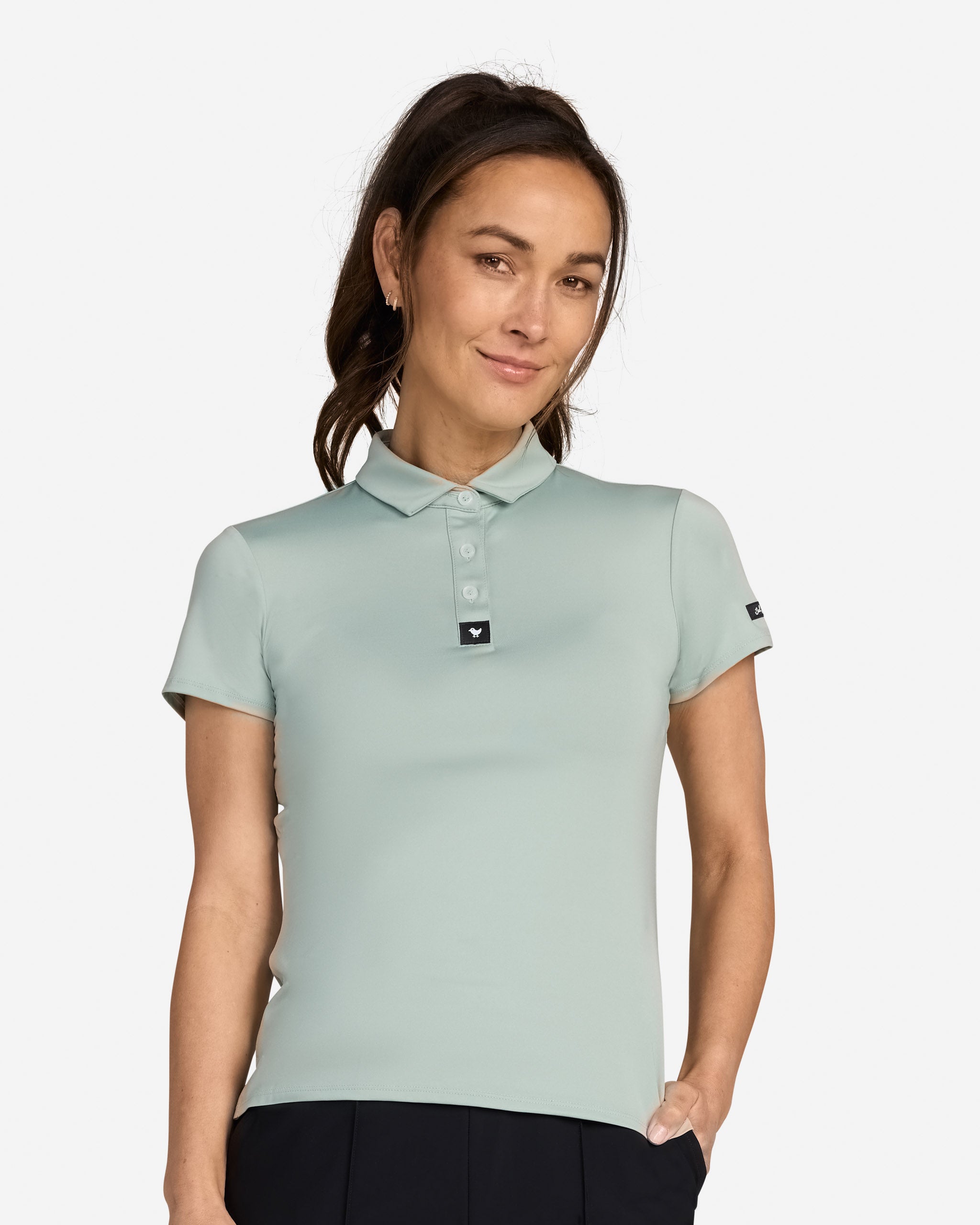 Washed Sage-Women's Polo-Bad Birdie