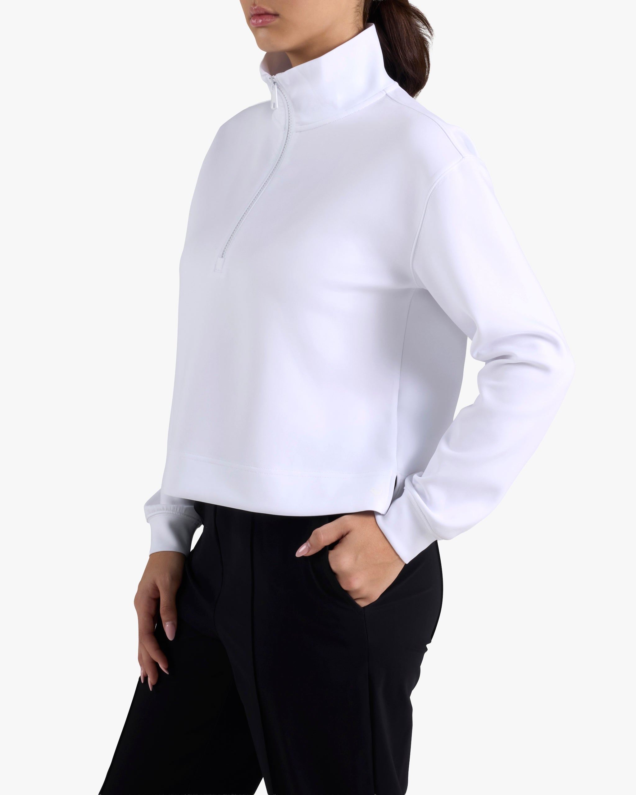 At Ease Quarterzip - White-At Ease Quarterzip - Bad Birdie