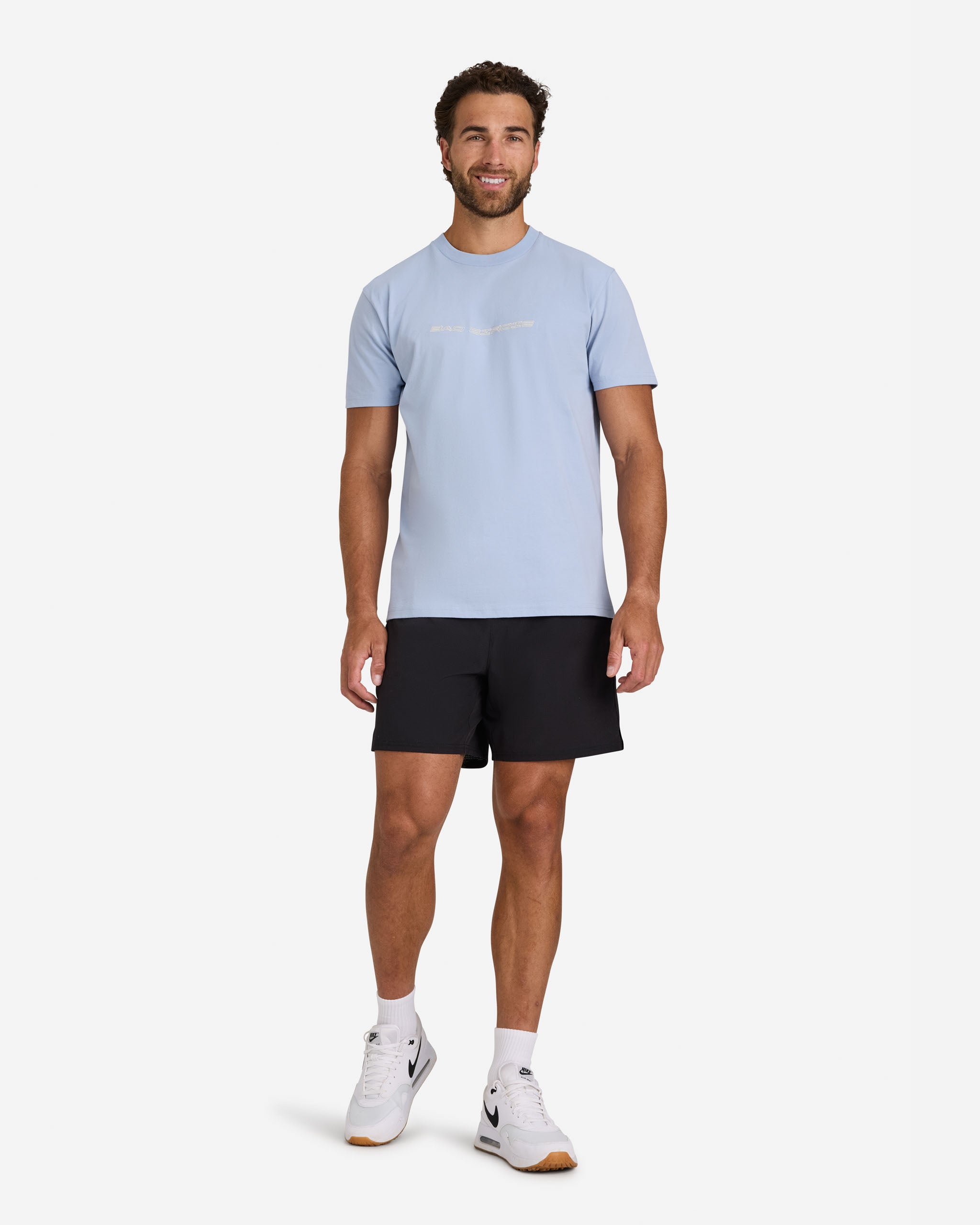 Birdie Blur Tee - Blue Blizzard-Men's T-Shirt-Bad Birdie