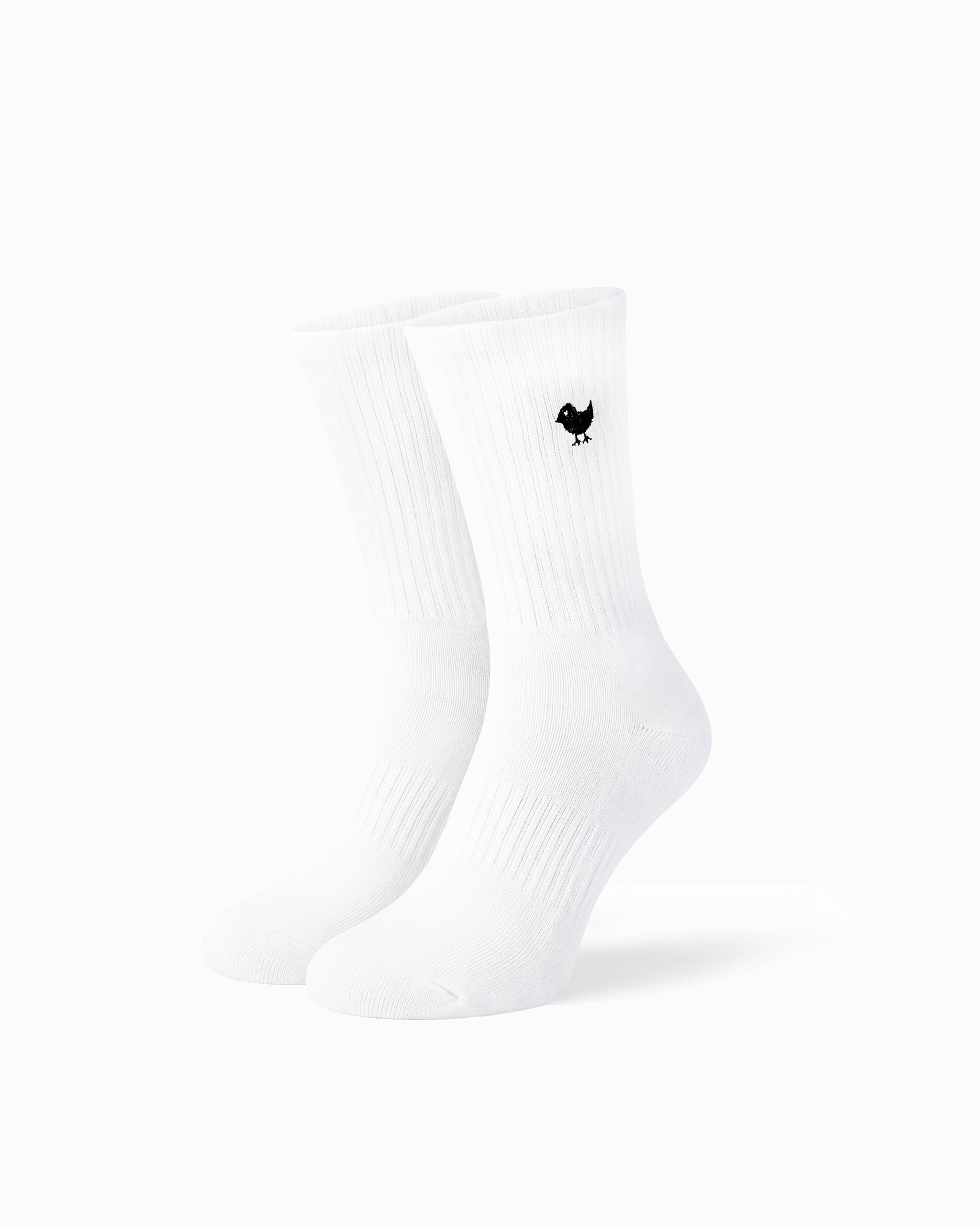 Birdie Crew Sock - White-Socks - Bad Birdie