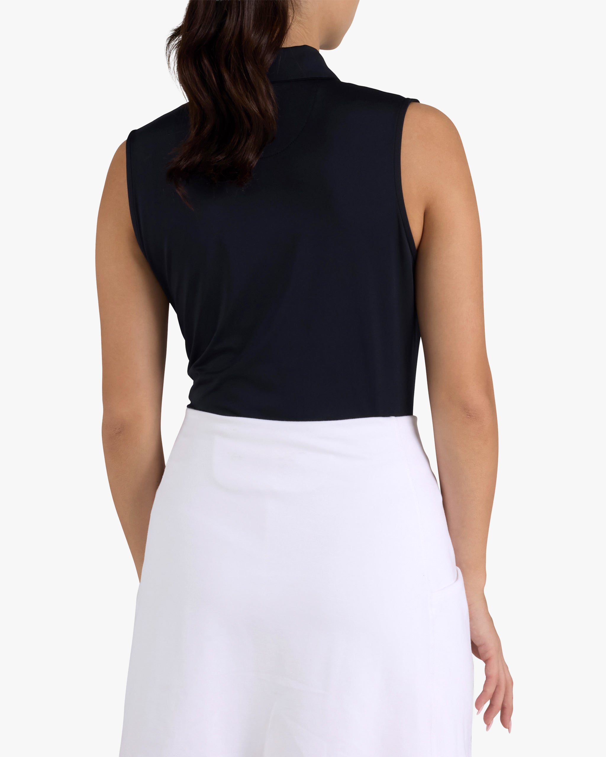 Black Sleeveless-Women's Core Performance Polo - Bad Birdie