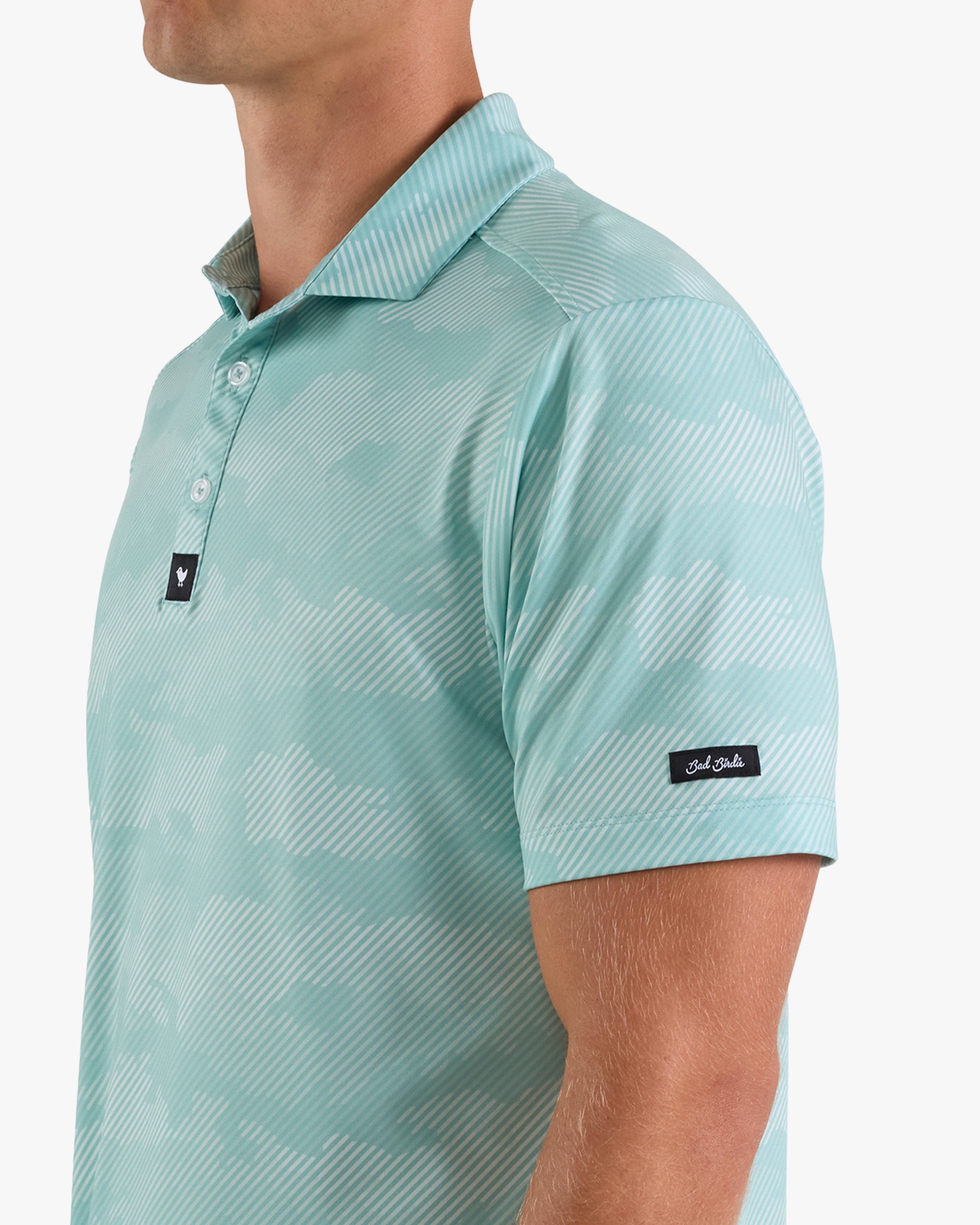 Frostbite - Pale Blue-Core Performance Polo - Bad Birdie
