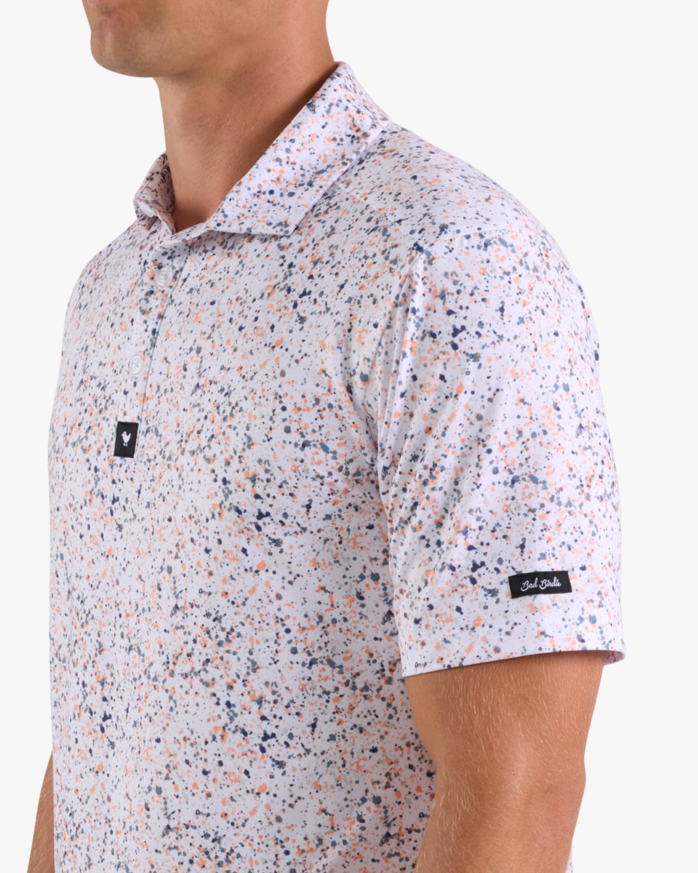 Paint Splatter 3 - Prairie Sunset-Core Performance Polo - Bad Birdie