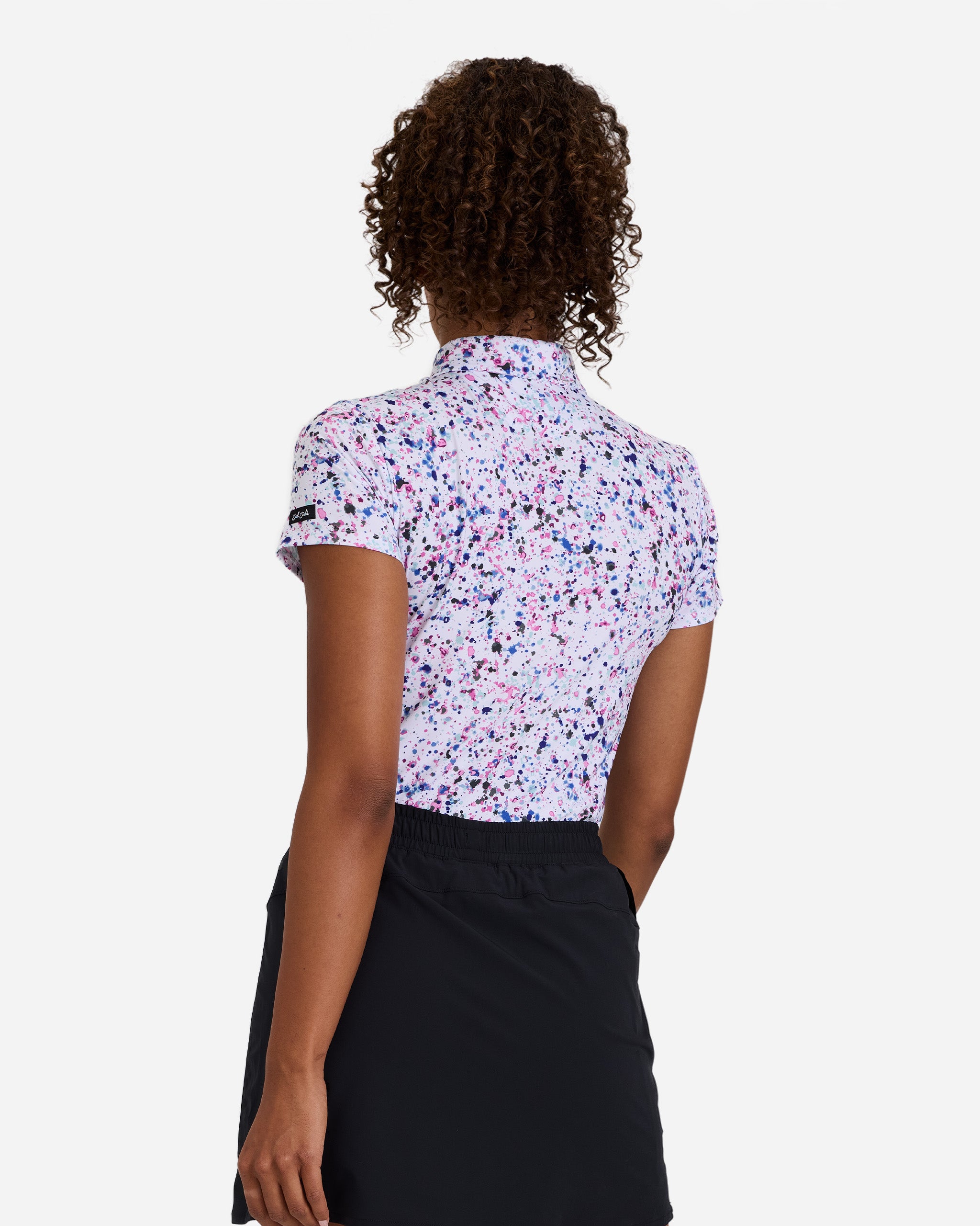 Paint Splatter 3-Women's Core Performance Polo - Bad Birdie